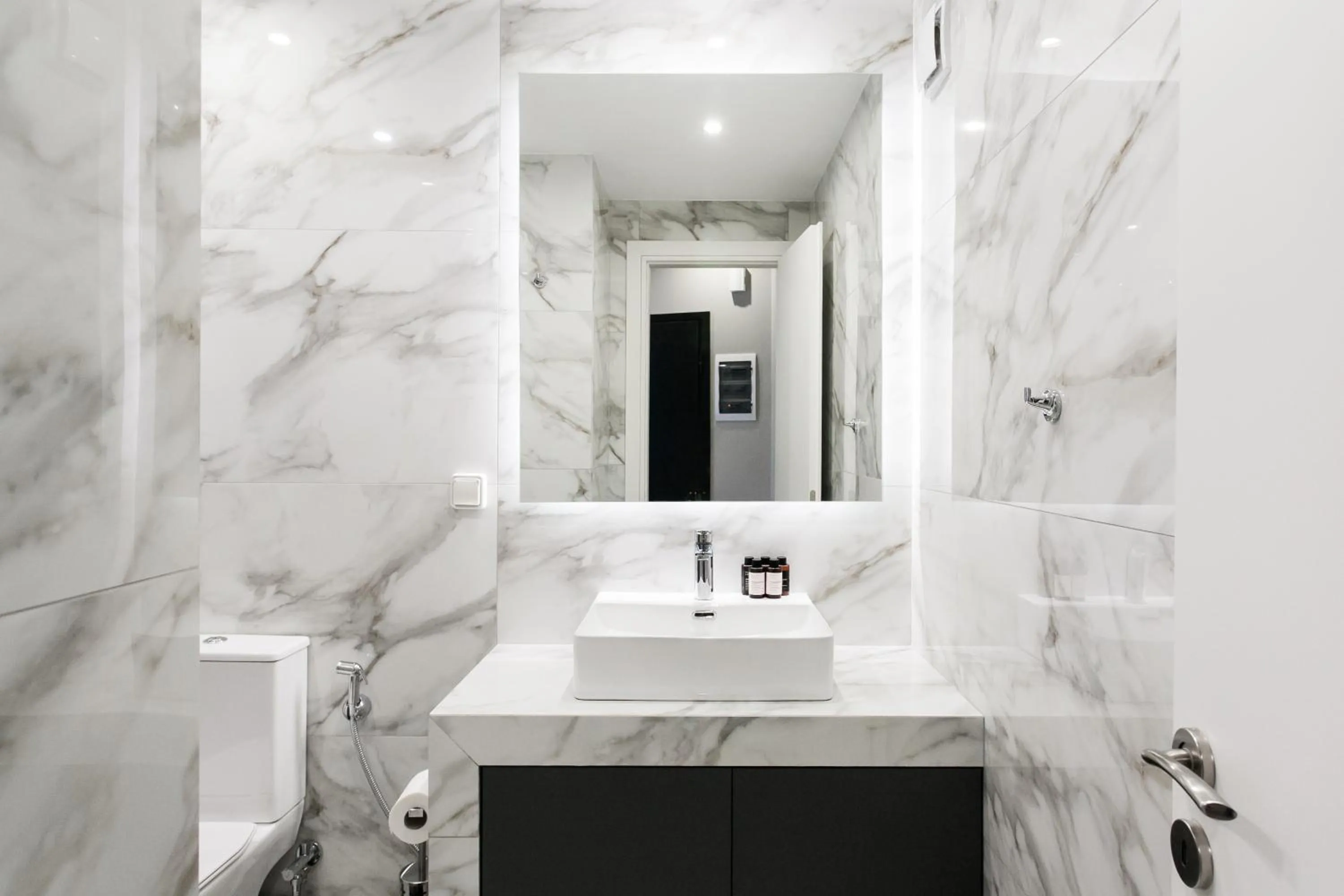 Shower in WYZ Athens Apartments by UPSTREET