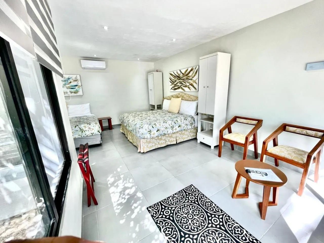 Bed in The Blue Eco Lodge