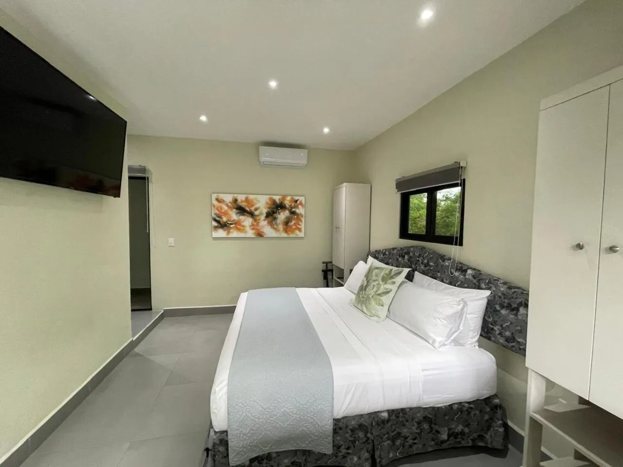 Bed in The Blue Eco Lodge