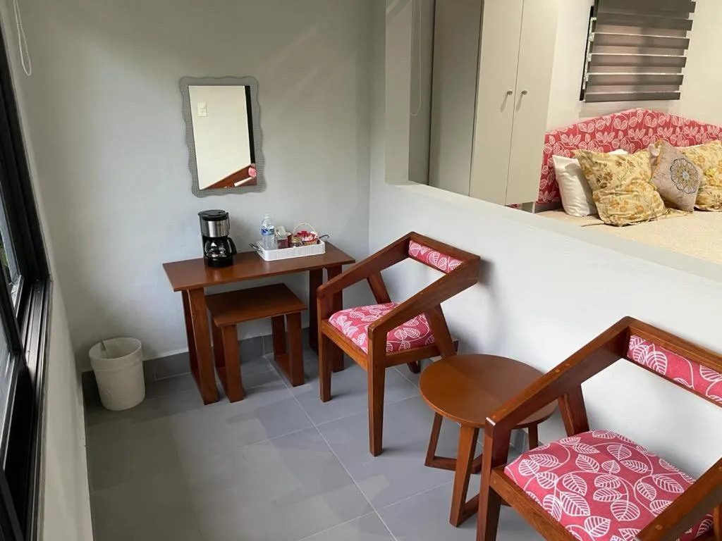 Bed in The Blue Eco Lodge