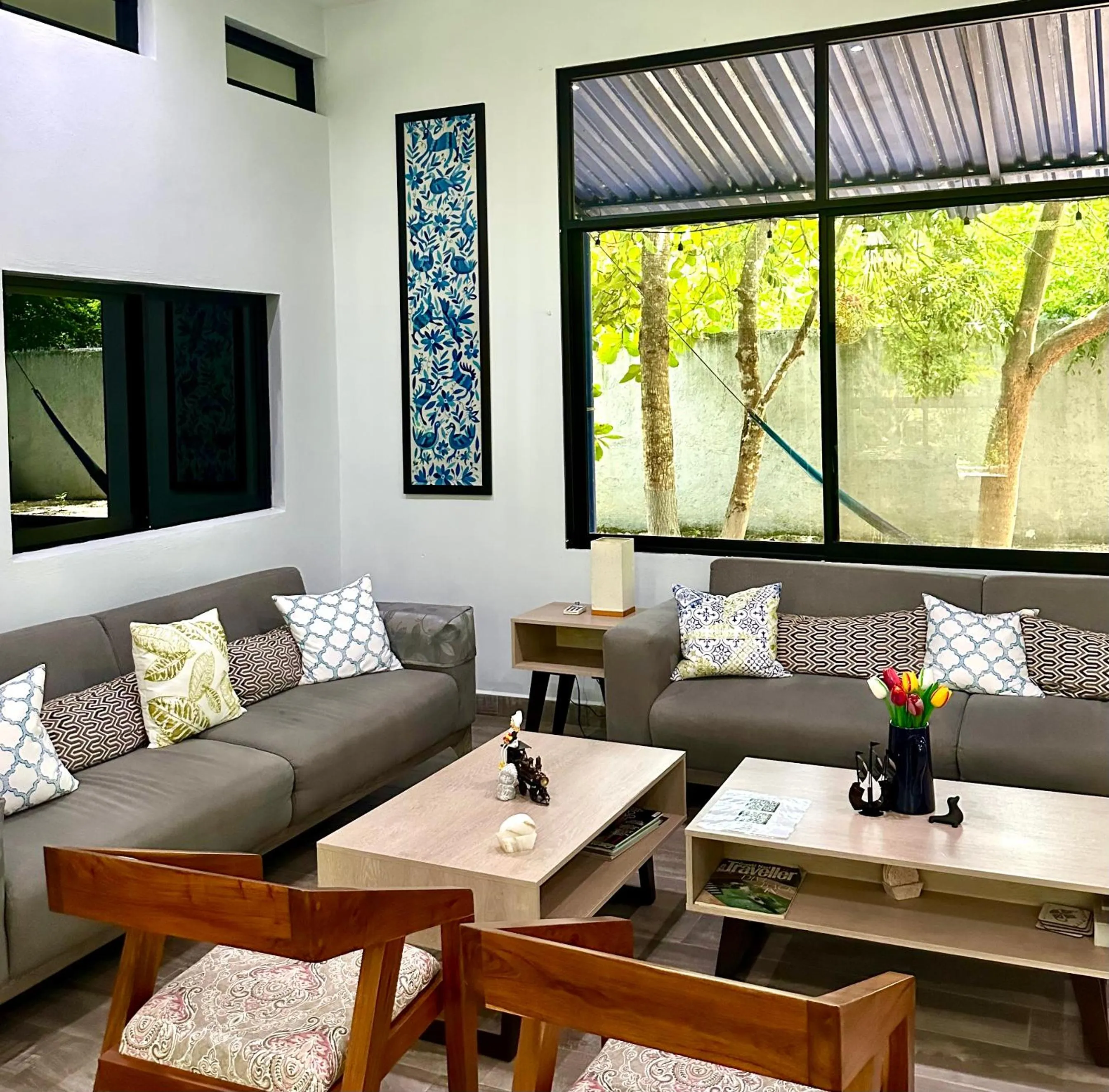 Living room in The Blue Eco Lodge