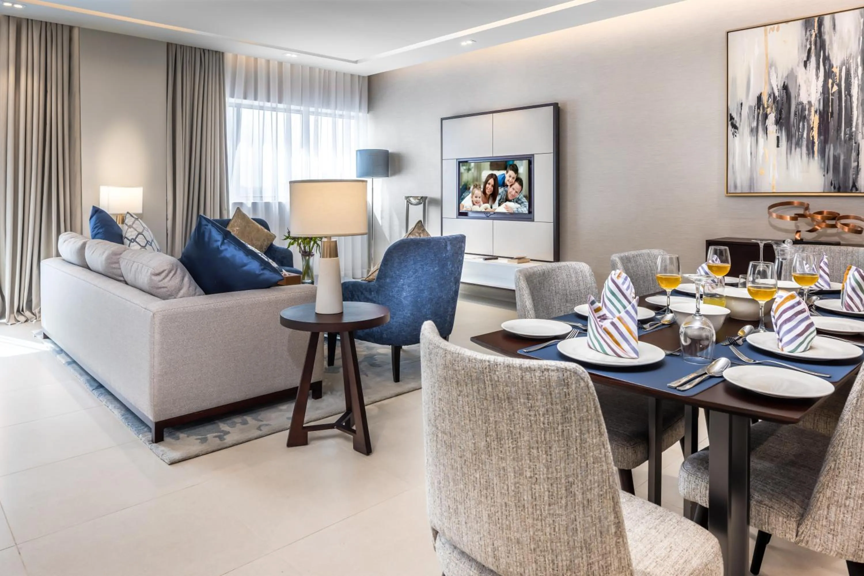 Living room in Somerset Downtown Al Khobar