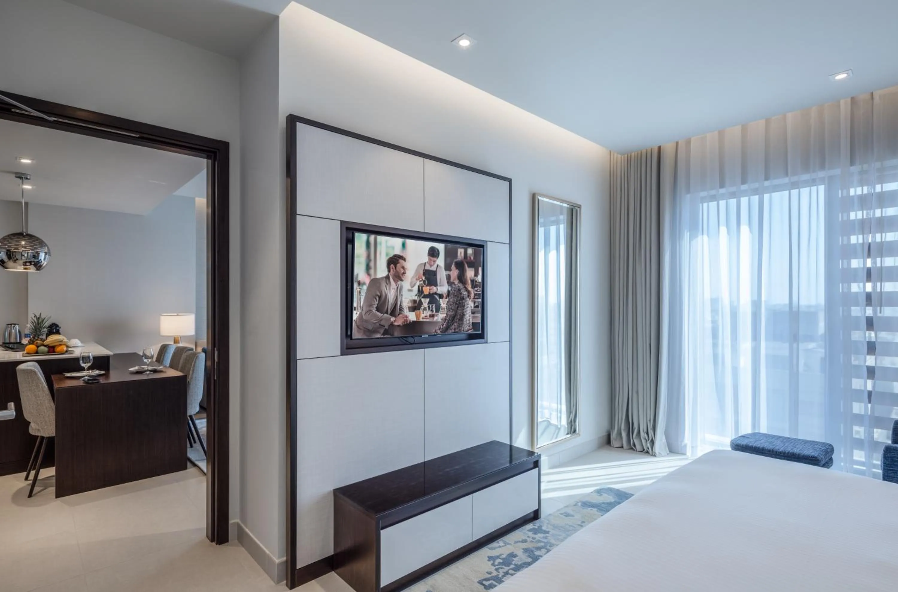 Living room, Bed in Somerset Downtown Al Khobar