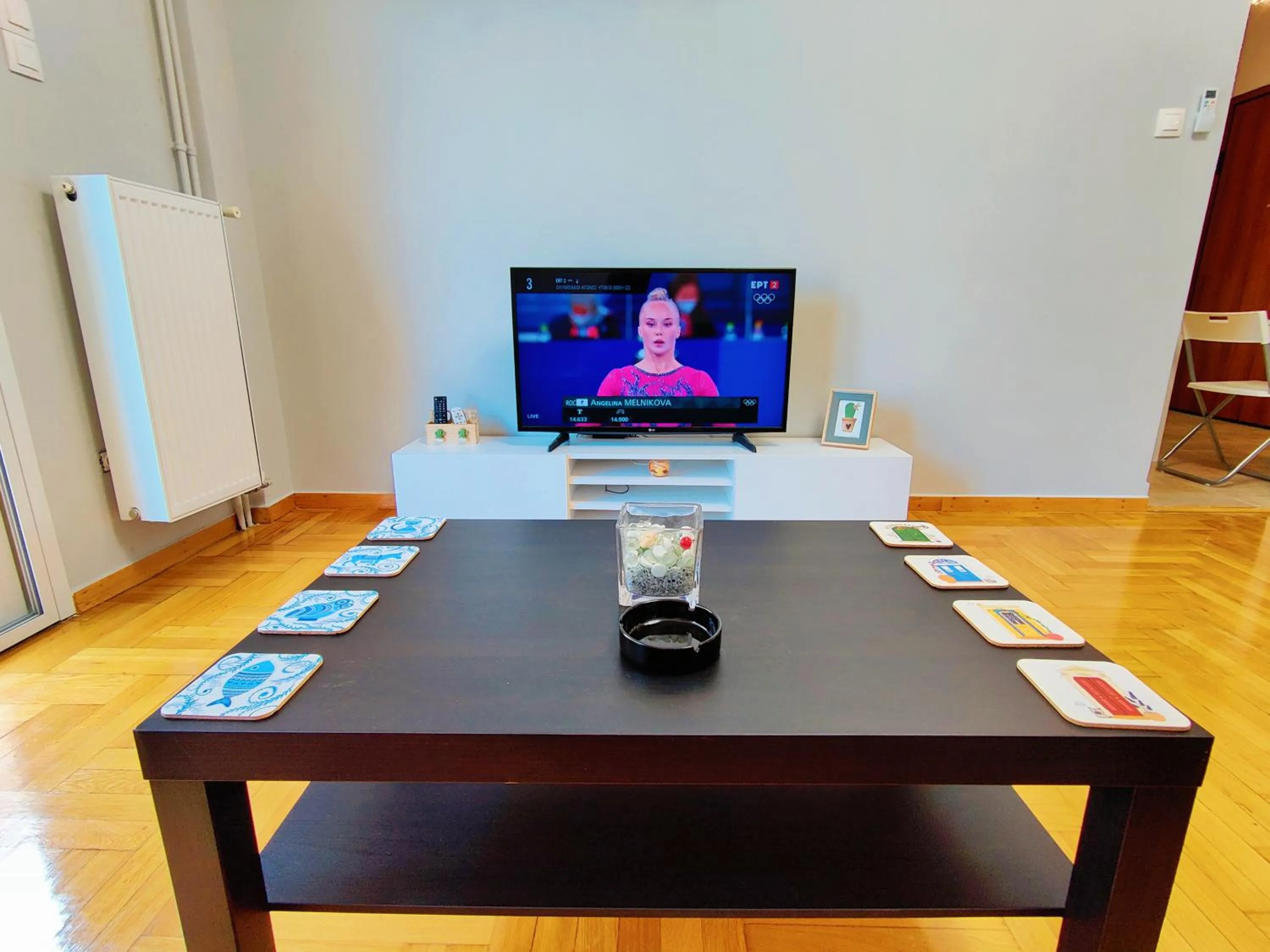 TV and multimedia in WSD Brand Cozy 2BD with Balcony near Acropolis