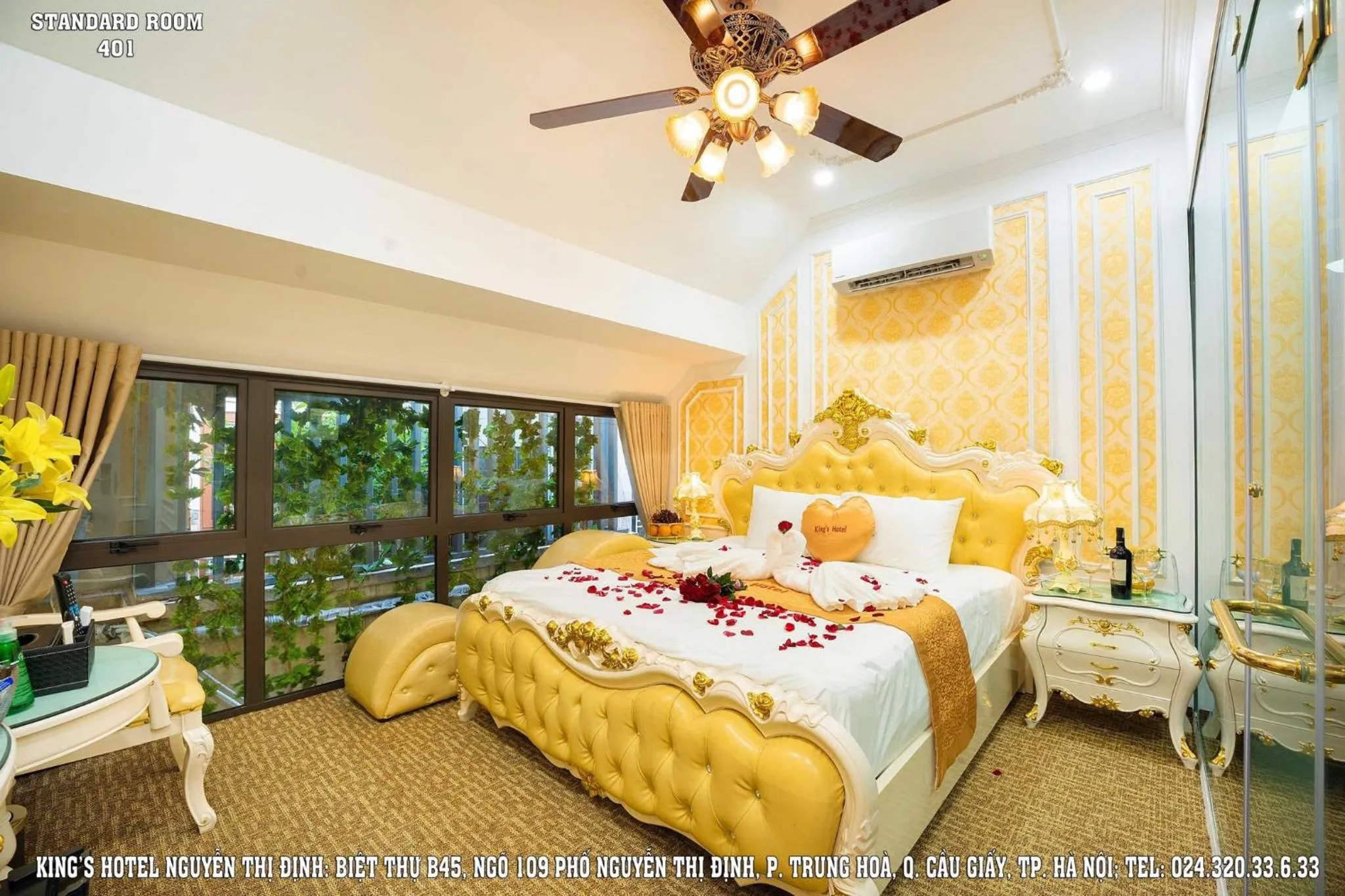 Bed in King's Hotel Nguyễn Thị Định