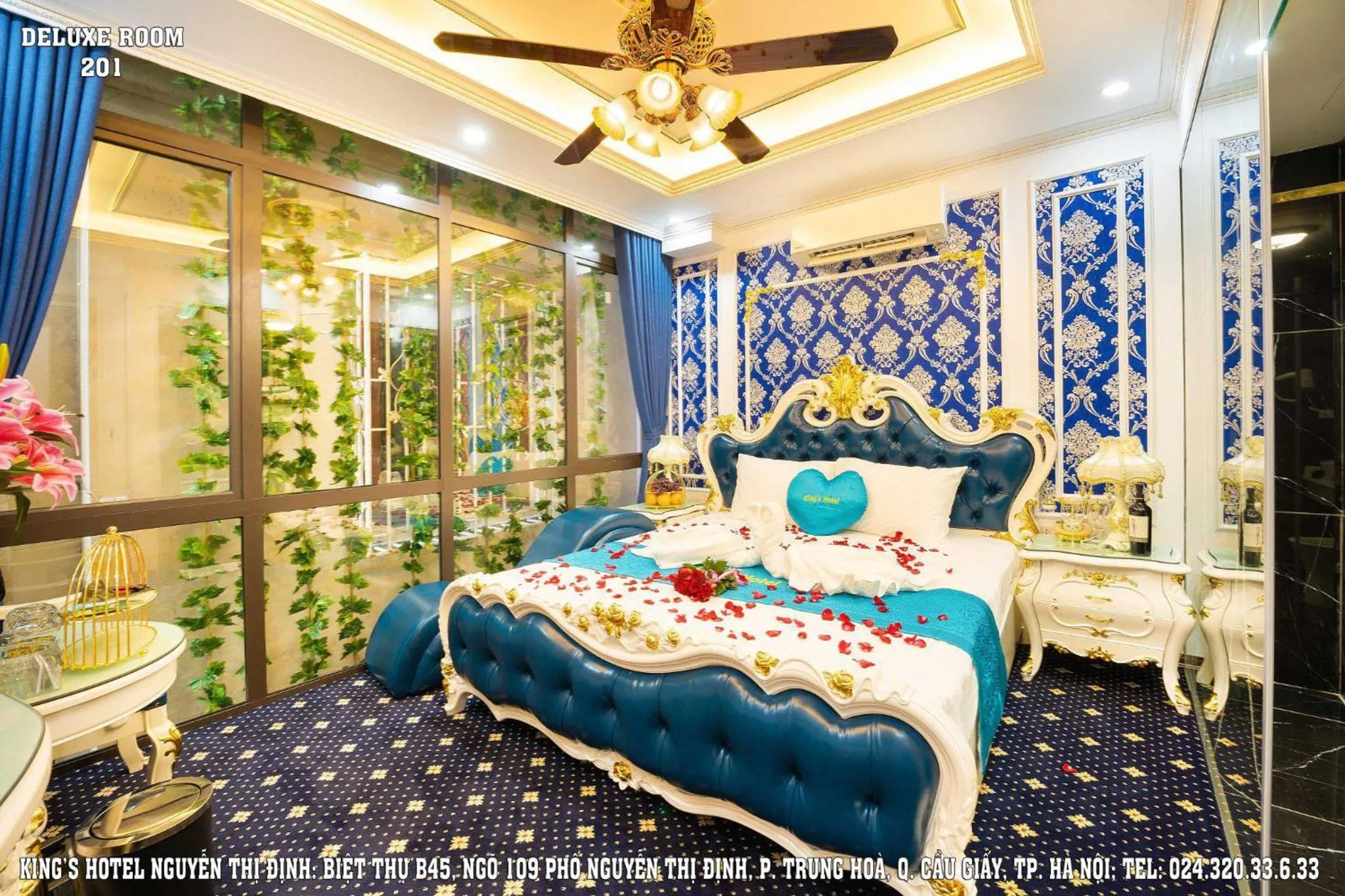 Bed in King's Hotel Nguyễn Thị Định