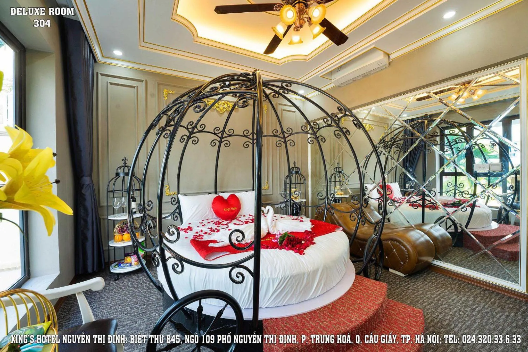 Bed in King's Hotel Nguyễn Thị Định
