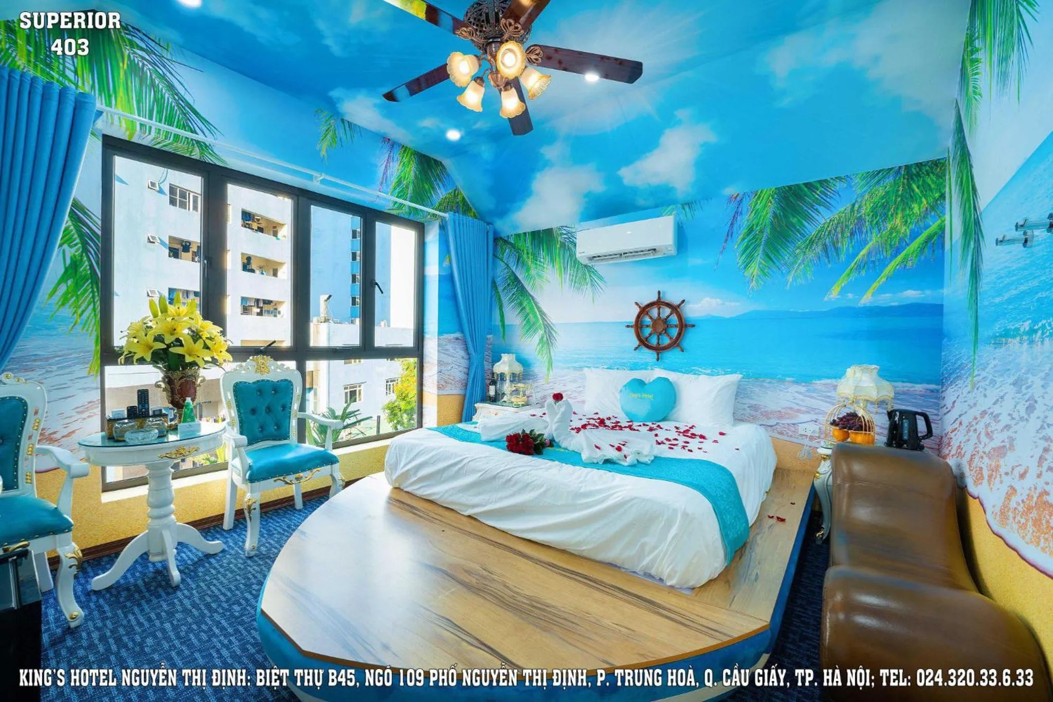 Bed in King's Hotel Nguyễn Thị Định