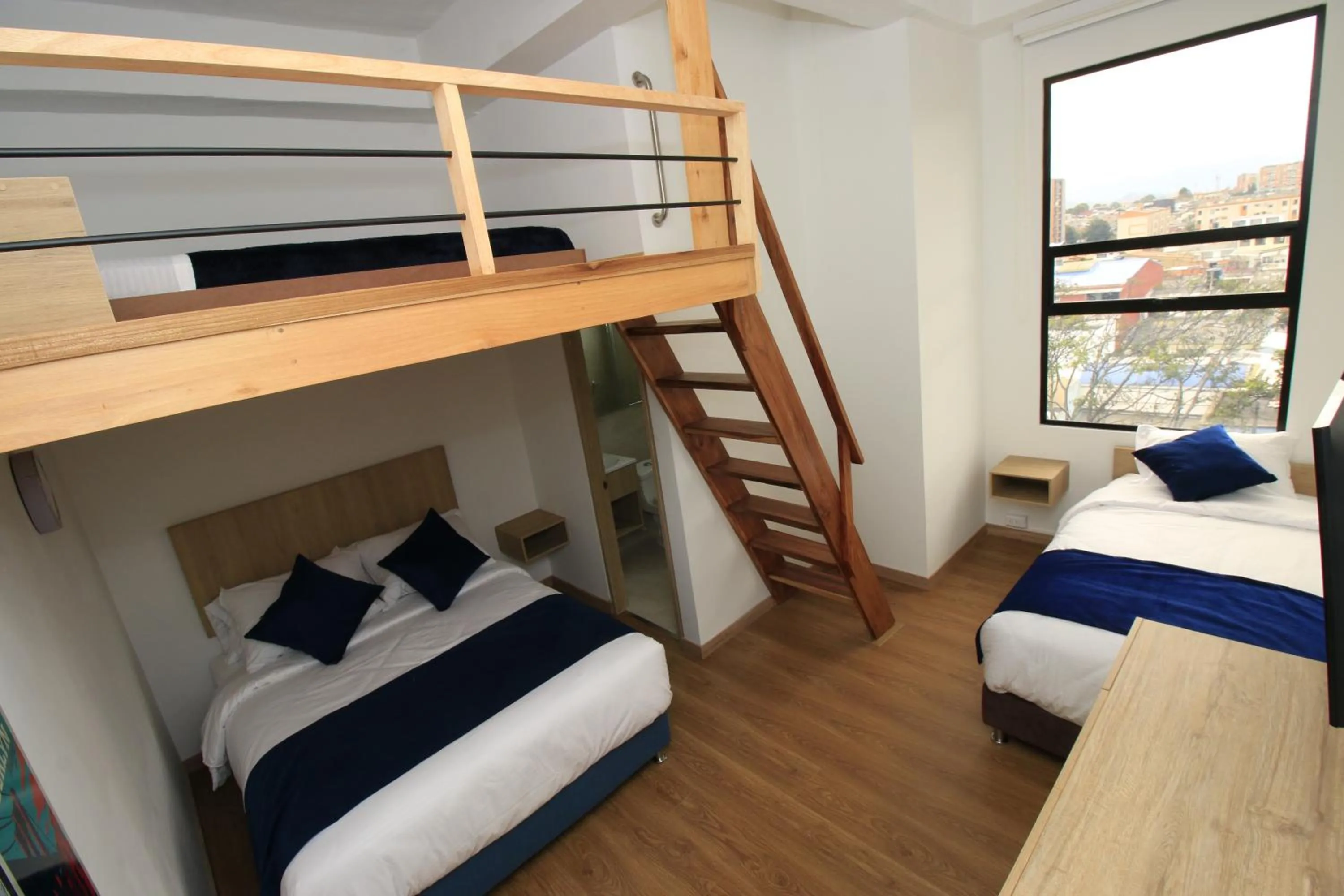 Photo of the whole room, Bed in Normandía Tower