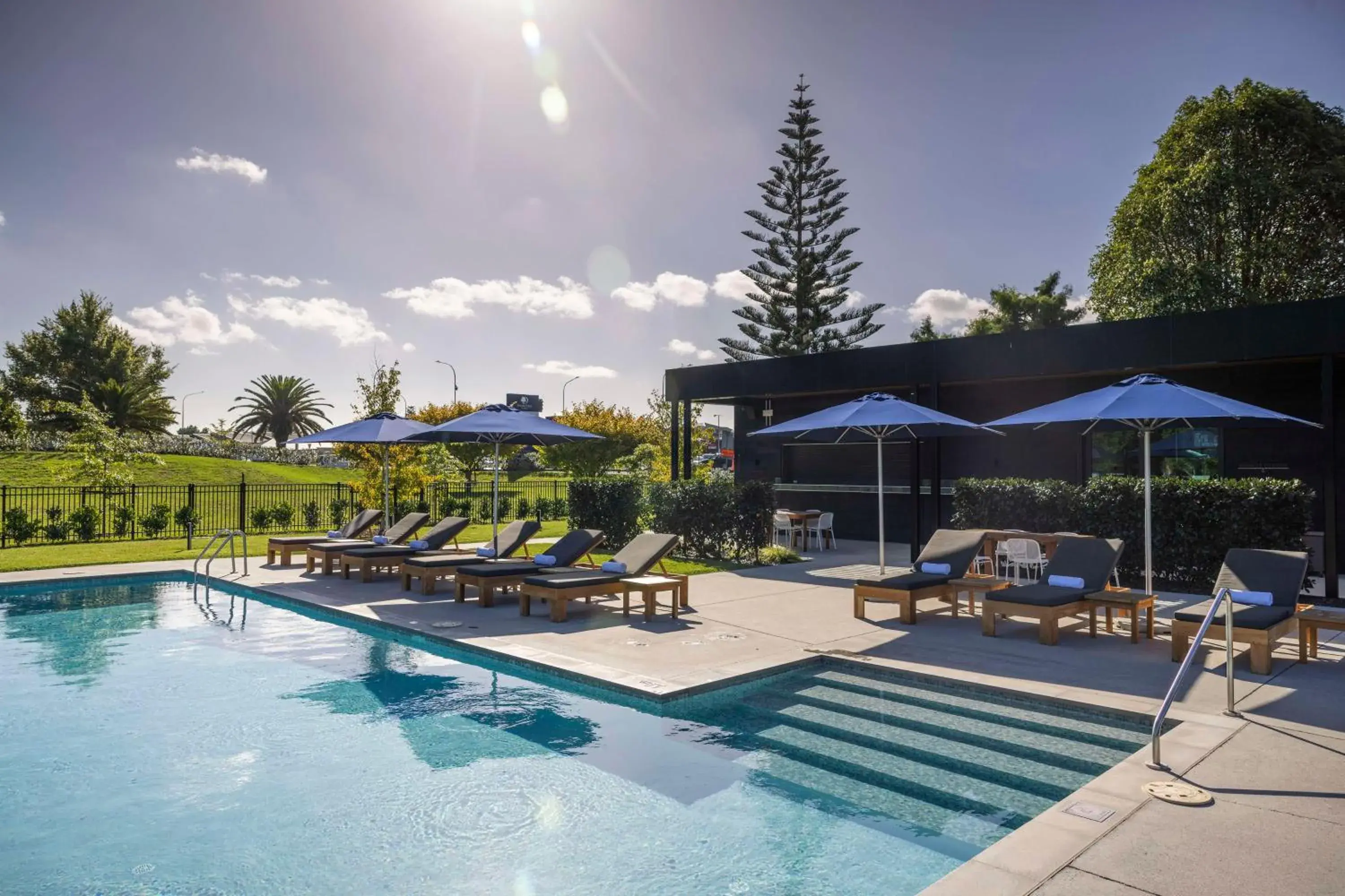Pool view in DoubleTree By Hilton Auckland Karaka Pool view in DoubleTree By Hilton Auckland Karaka