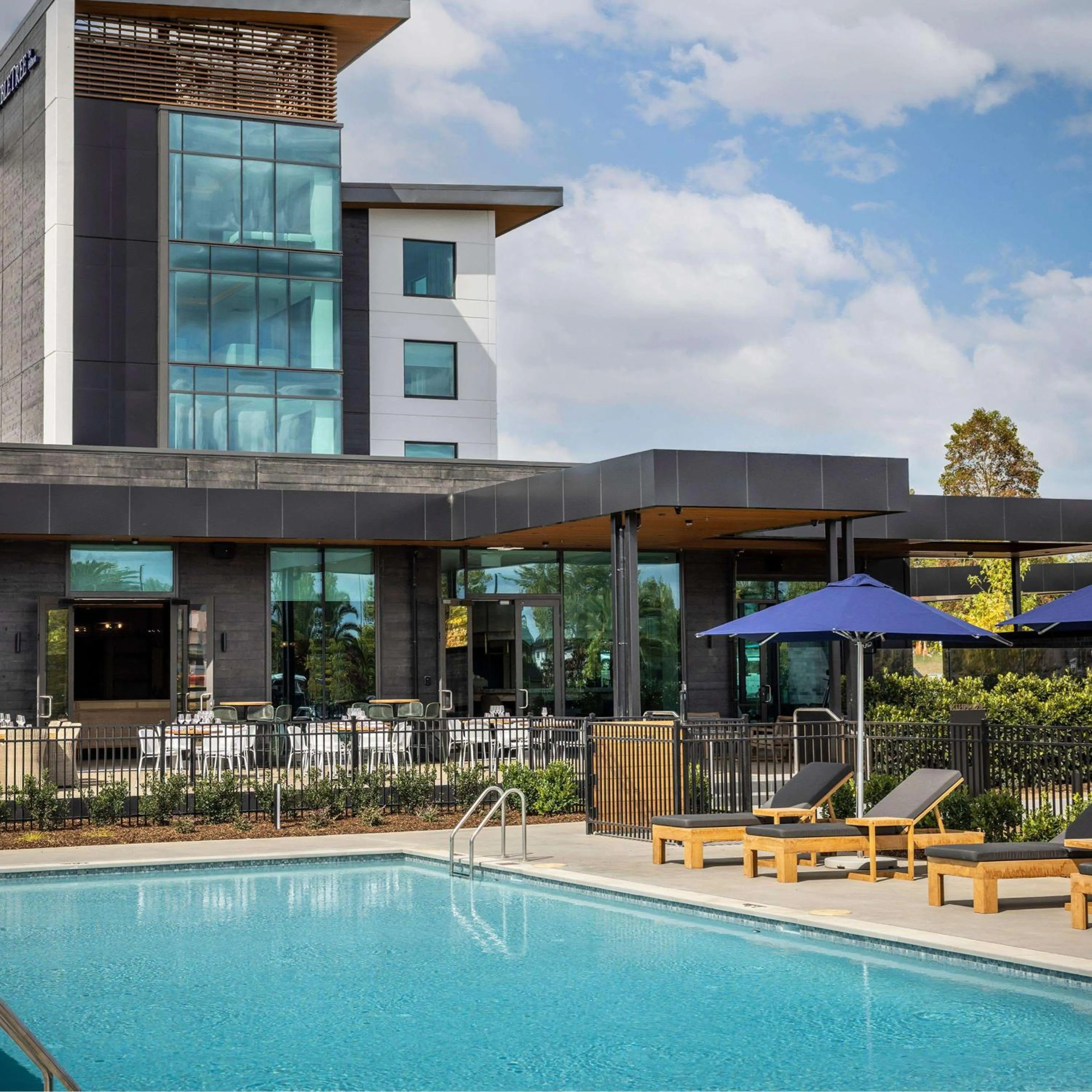 Pool view in DoubleTree By Hilton Auckland Karaka
