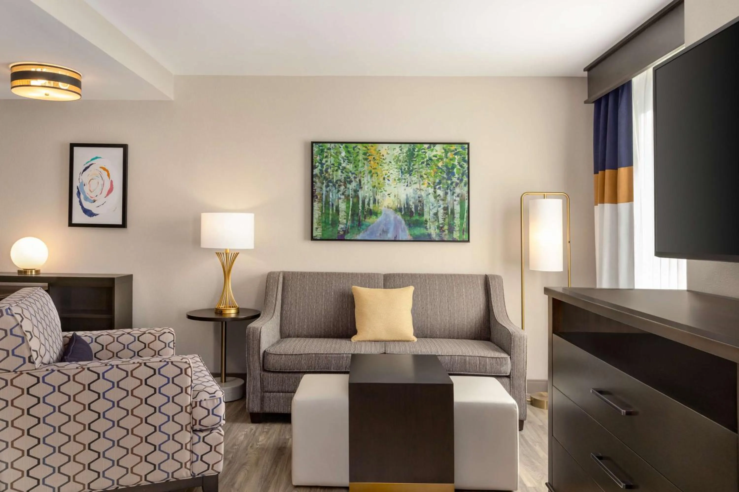 Living room in Homewood Suites by Hilton Indianapolis Downtown IUPUI