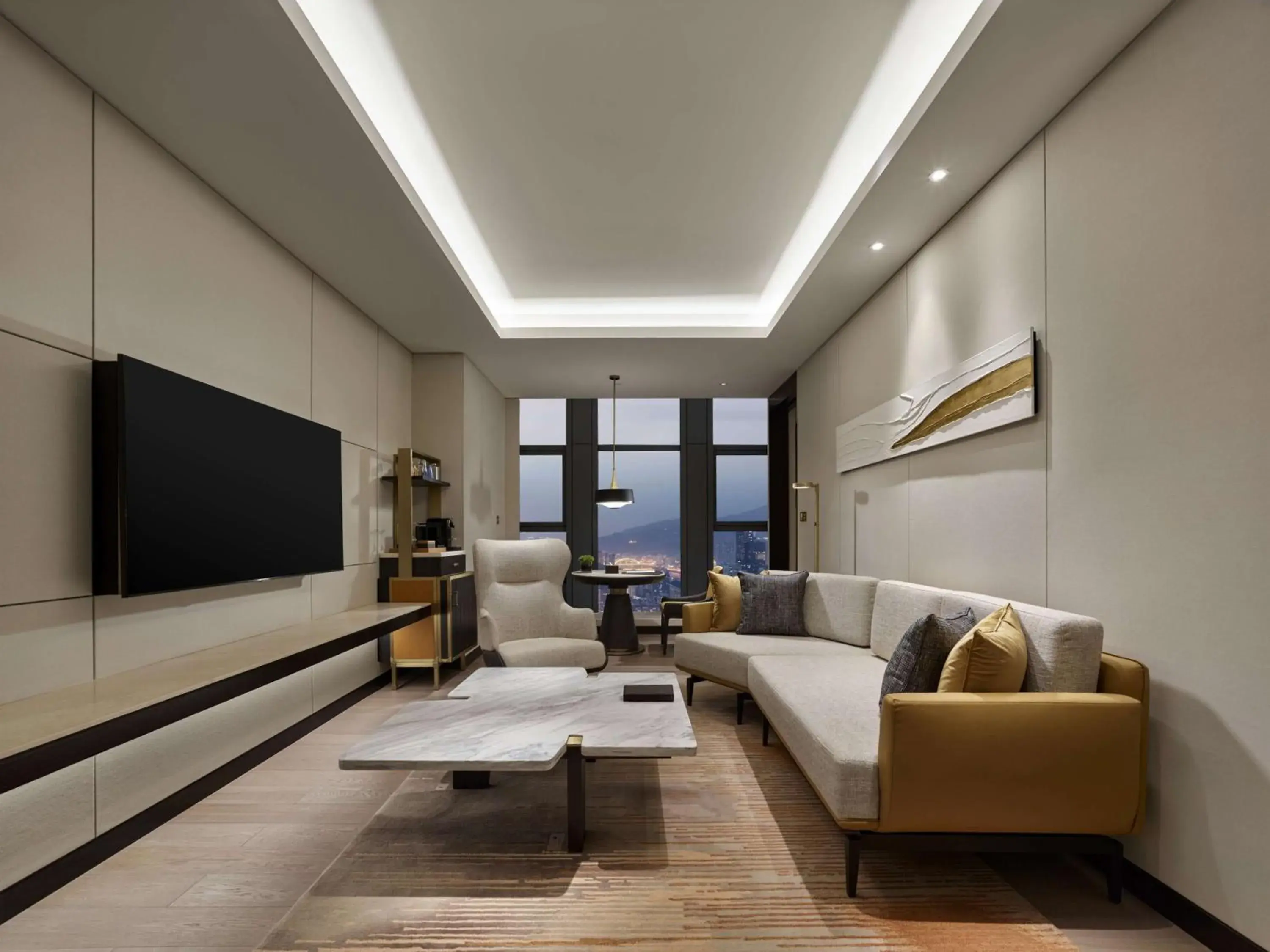 Living room in Hilton Lanzhou City Center Living room in Hilton Lanzhou City Center