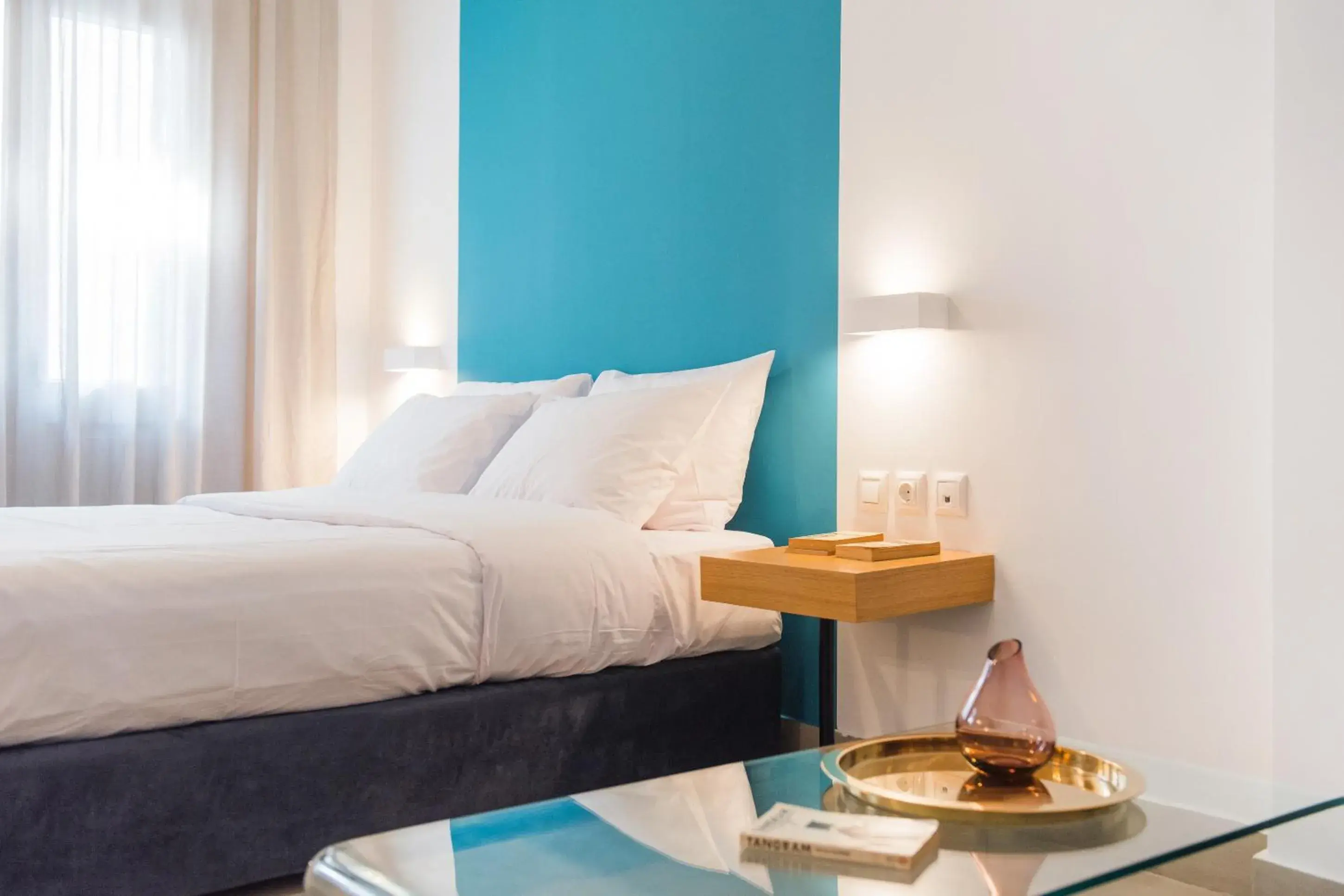 Bed in MONK Monastiraki Suites Bed in MONK Monastiraki Suites