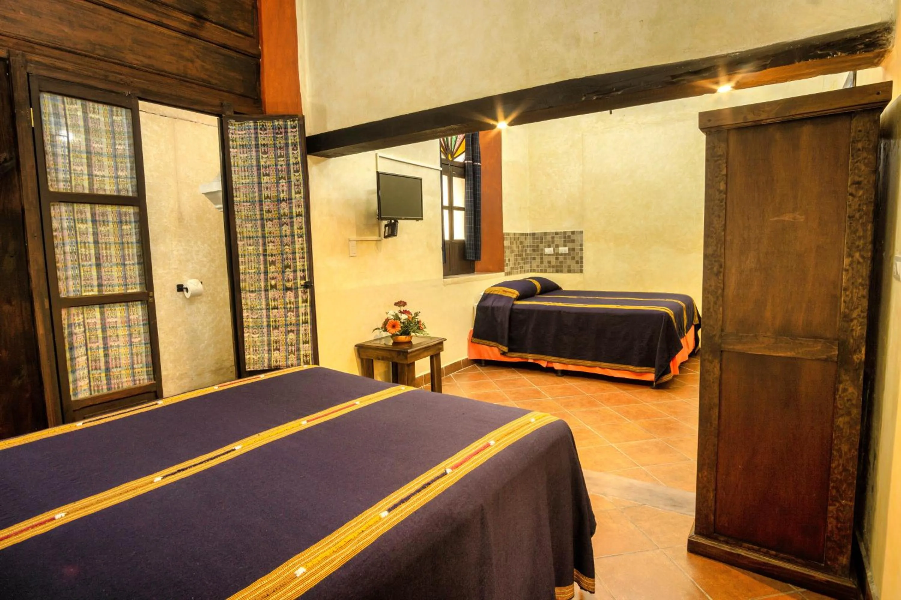 Bedroom, Bed in Hotel Maya Ik'