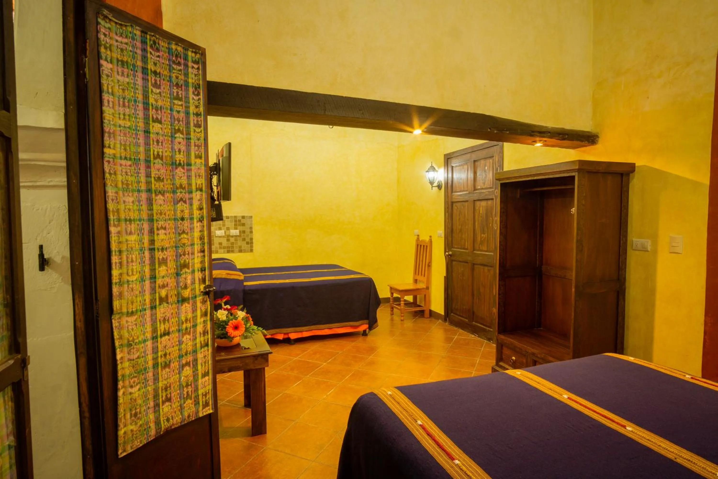 Bedroom, Bed in Hotel Maya Ik'