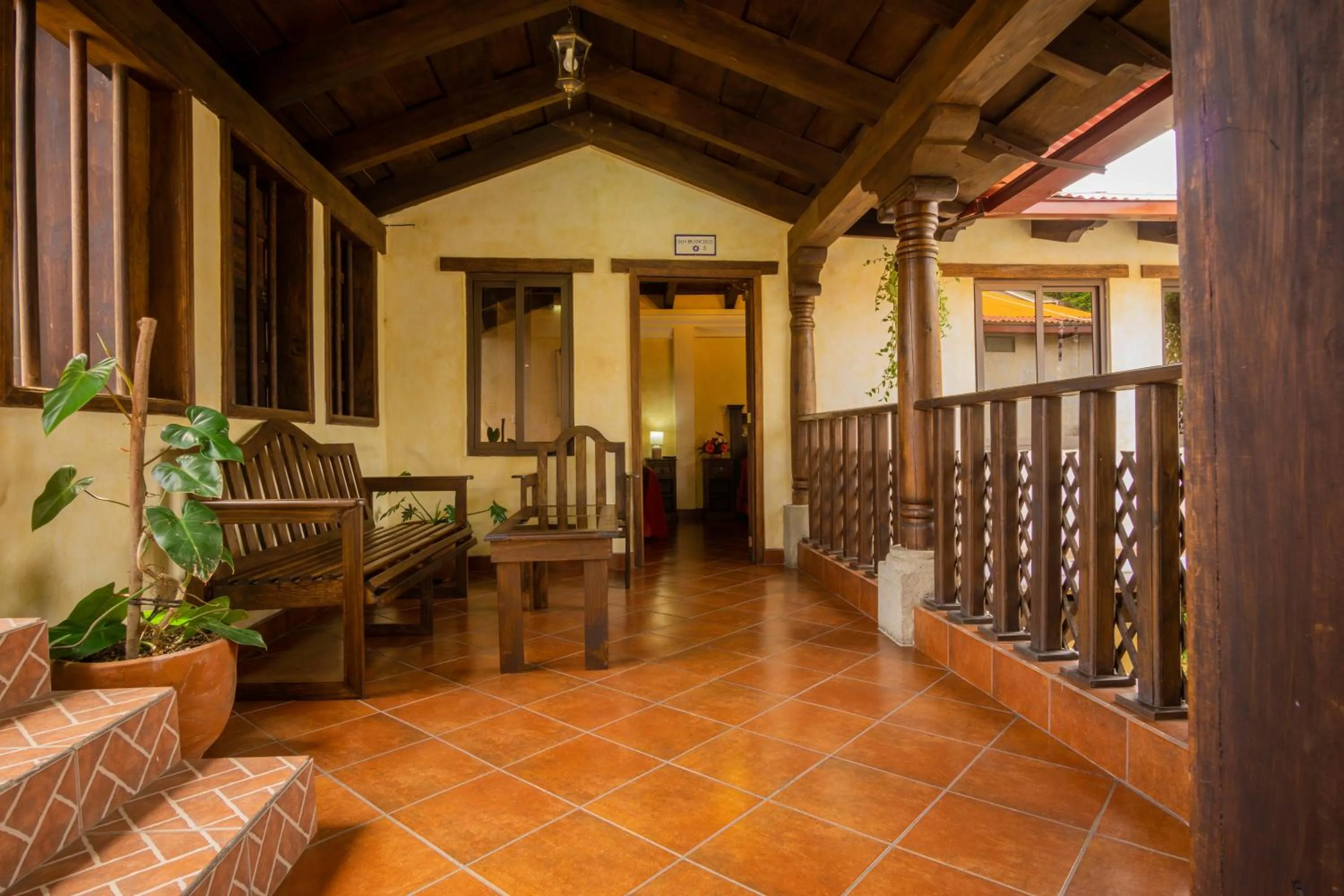 Patio in Hotel Maya Ik'