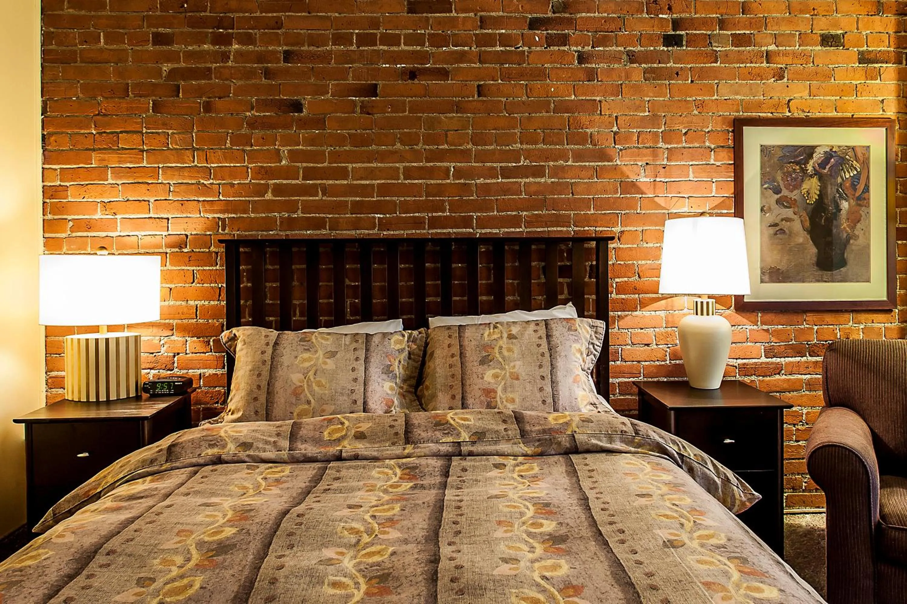 Bed in Auberge de La Fontaine