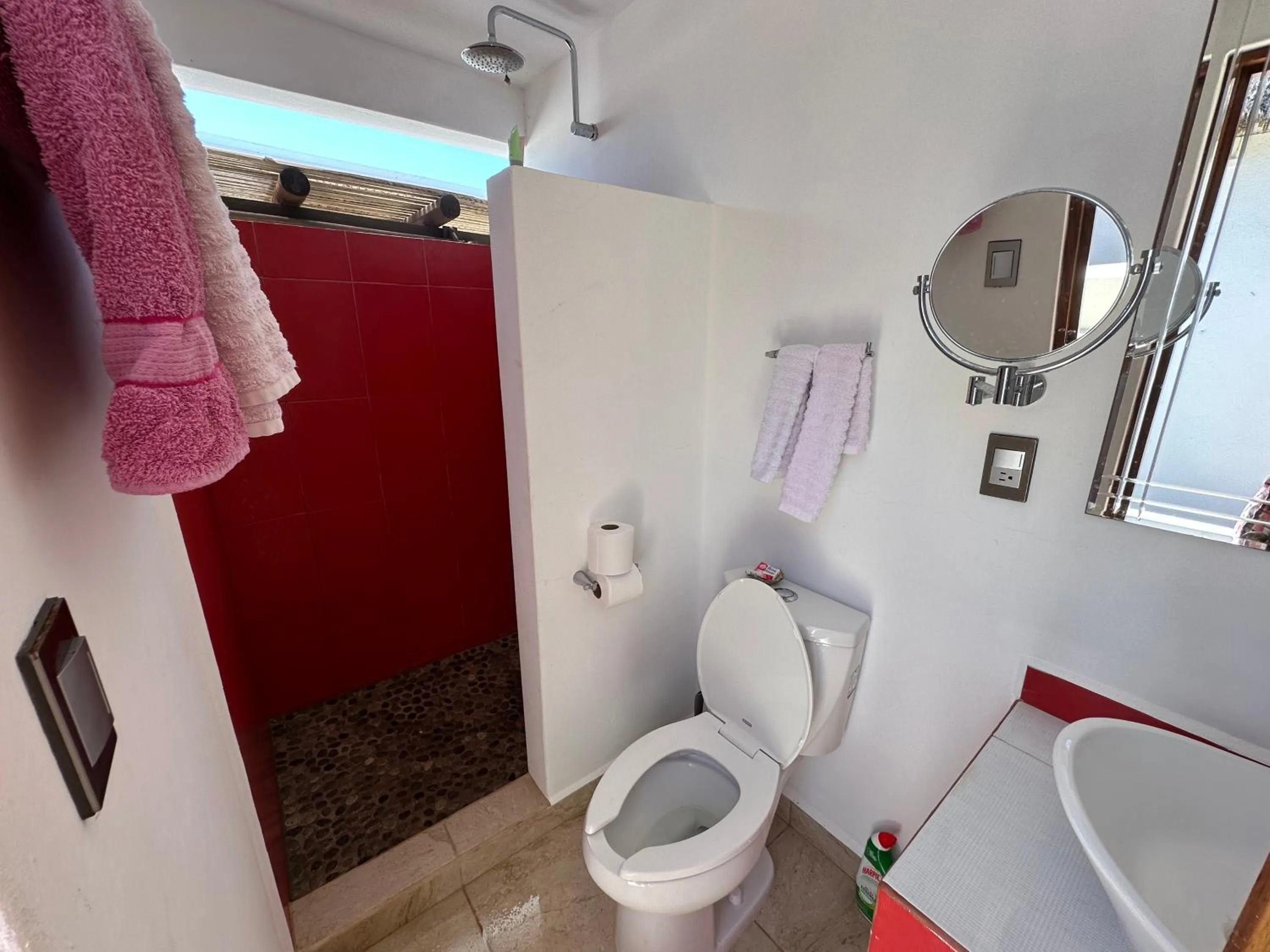 Shower in Beachfront Paradise Boutique Hotel