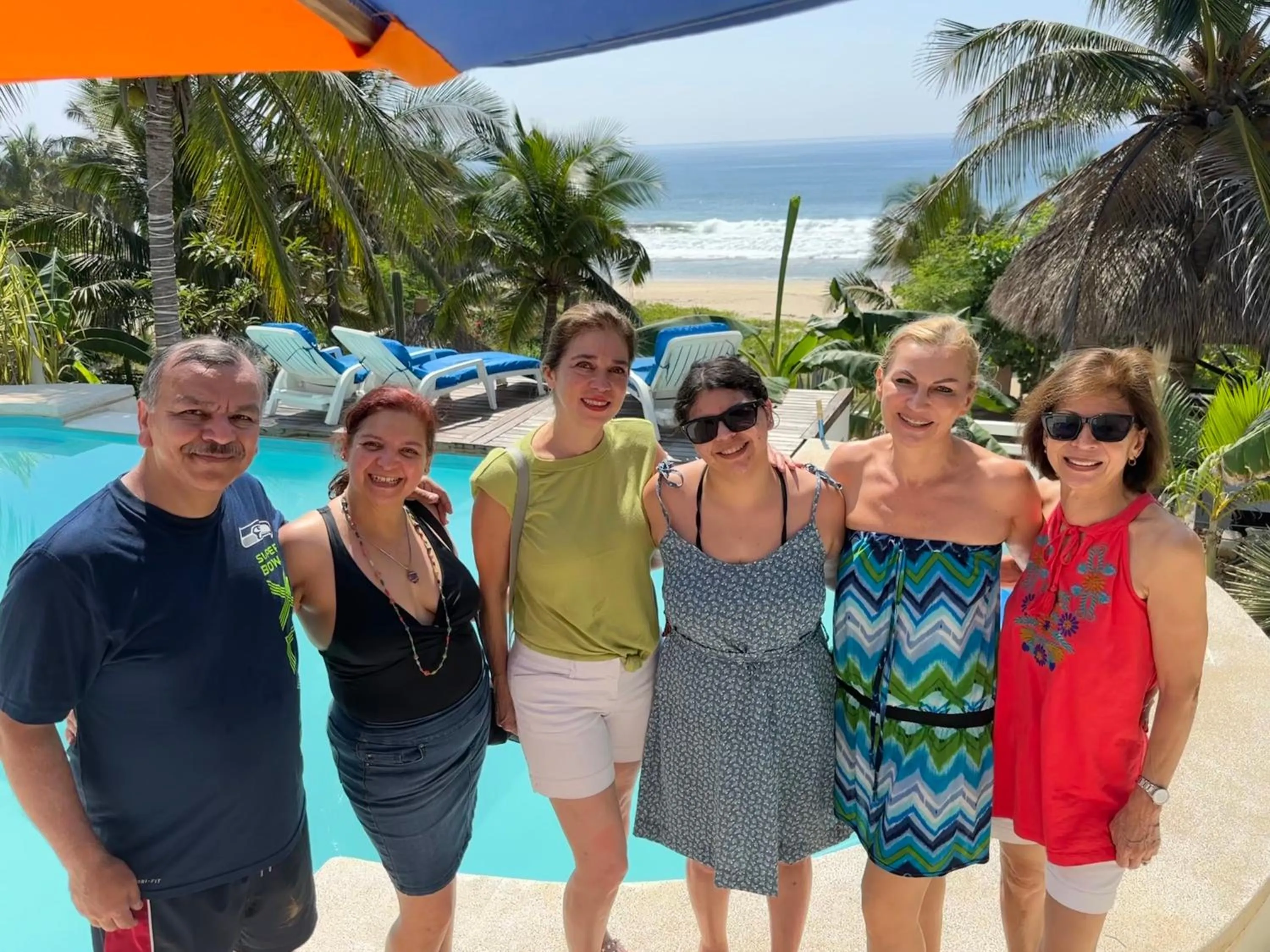 Swimming pool in Beachfront Paradise Boutique Hotel