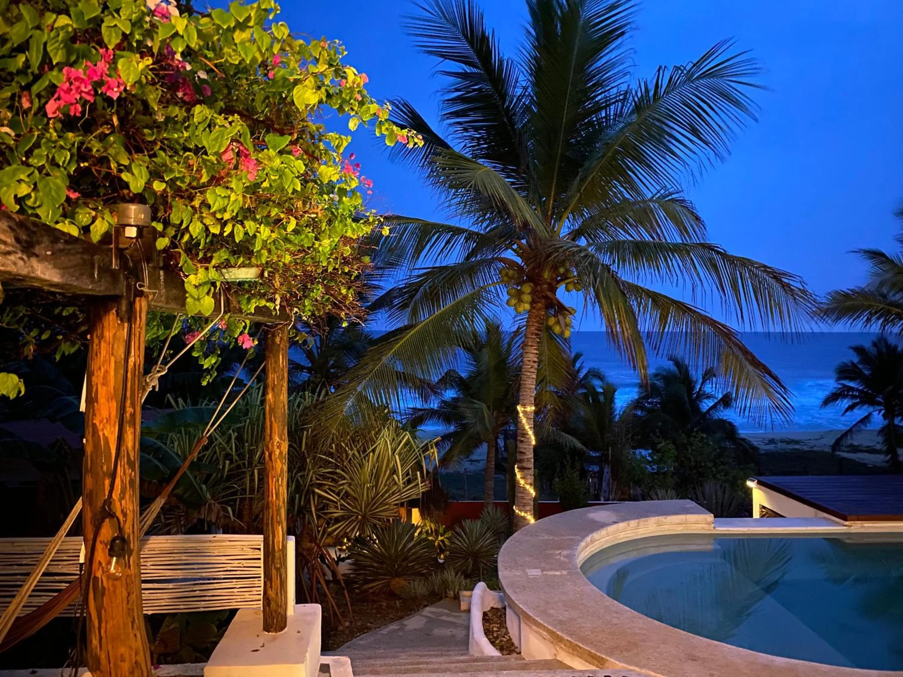 Pool view in Beachfront Paradise Boutique Hotel
