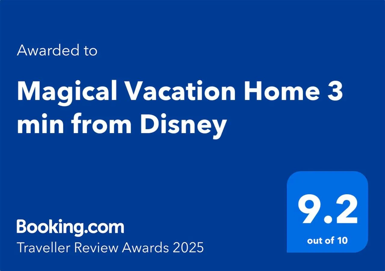 Certificate/Award in Magical Vacation Home 3 min from Disney