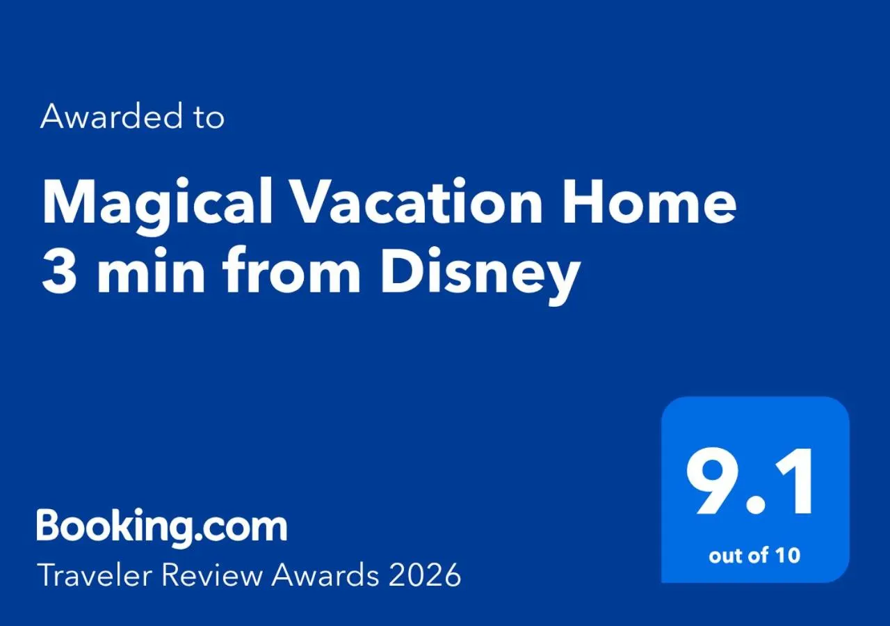 Certificate/Award in Magical Vacation Home 3 min from Disney