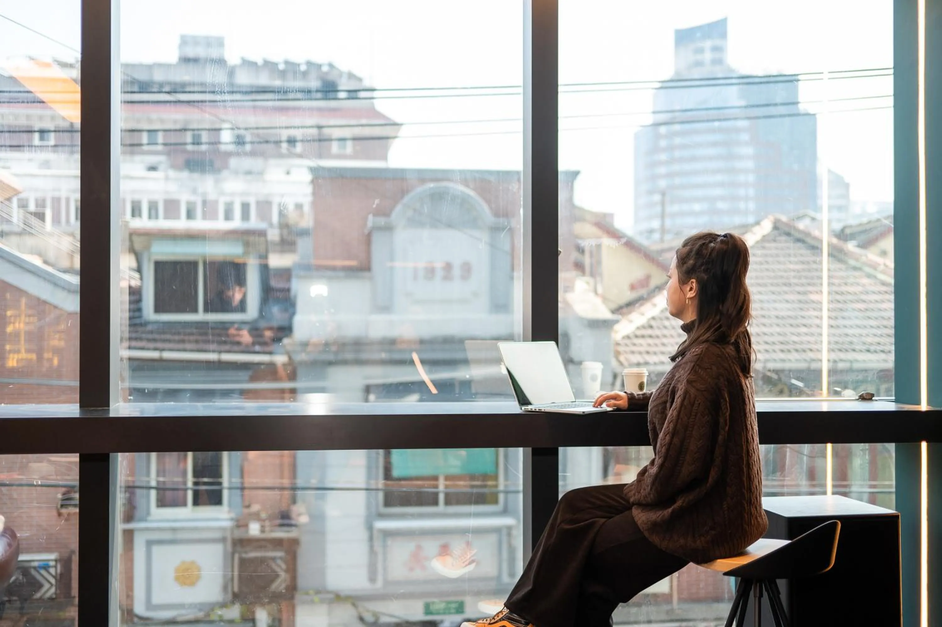 Balcony/Terrace in Dayin International Youth Hostel - East Nanjing Road & People's Square & The Bund Branch