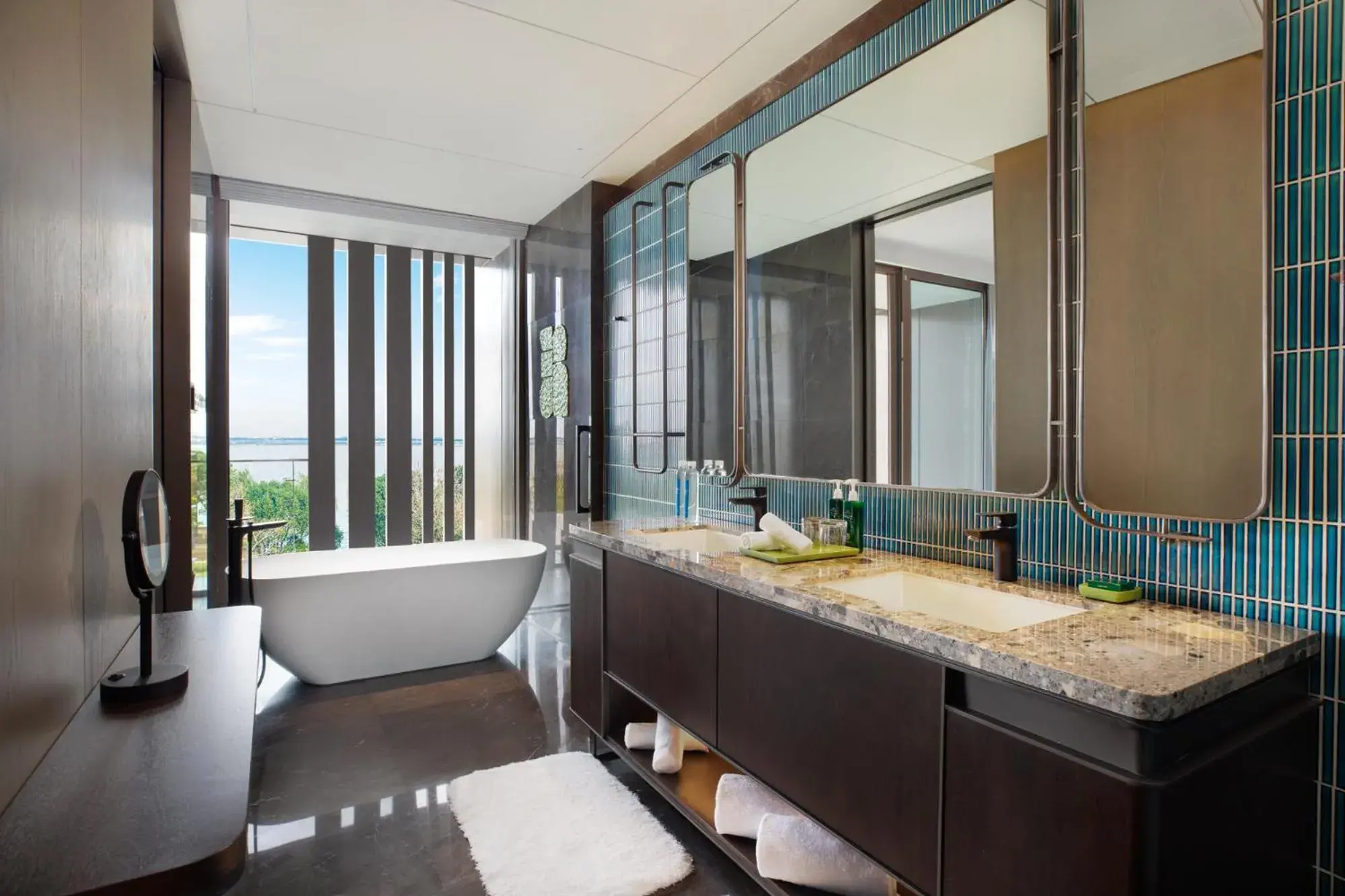 Bathroom in Hotel Indigo Suzhou Yangcheng Lake by IHG Bathroom in Hotel Indigo Suzhou Yangcheng Lake by IHG