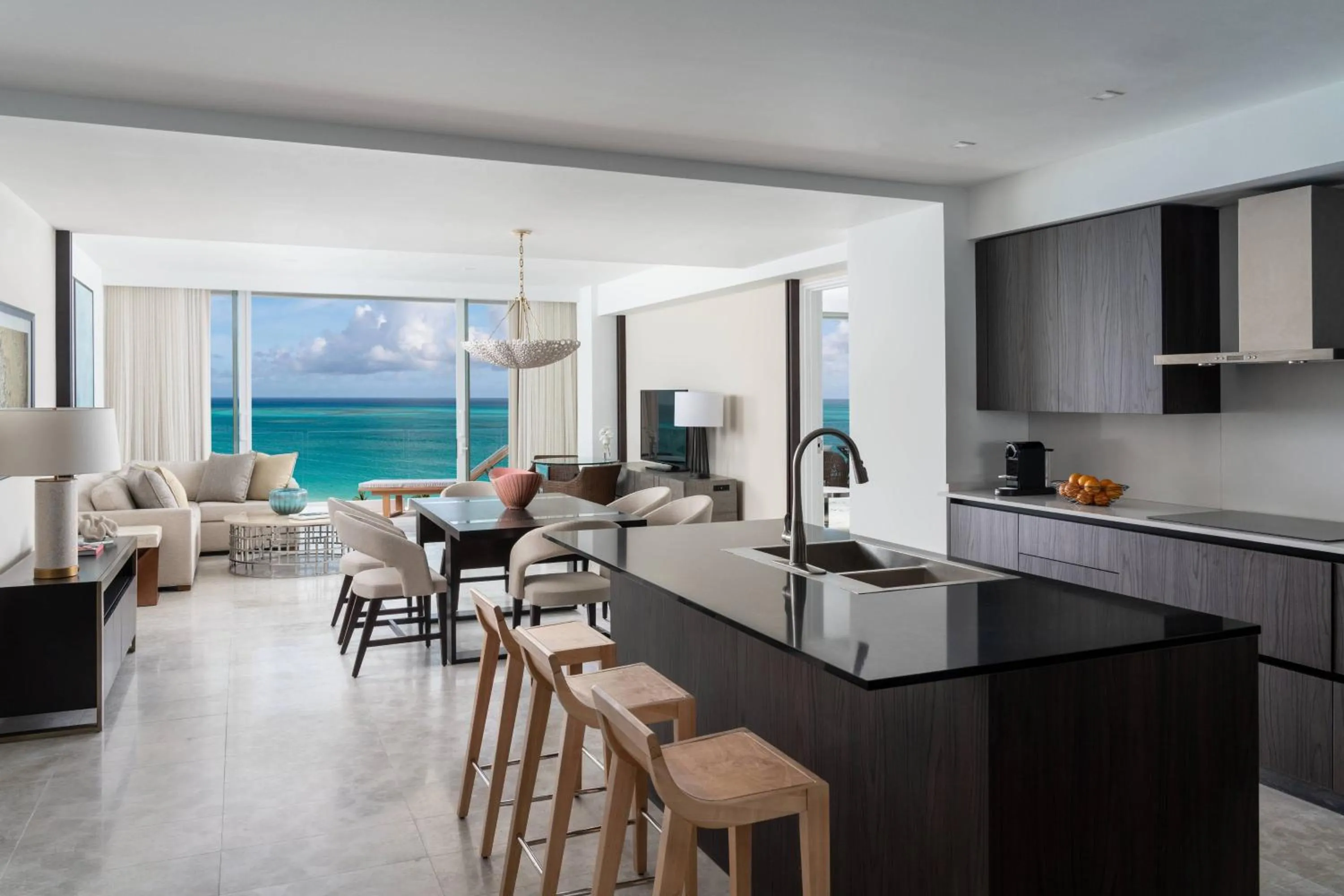 Living room in The Ritz-Carlton Residences, Turks & Caicos