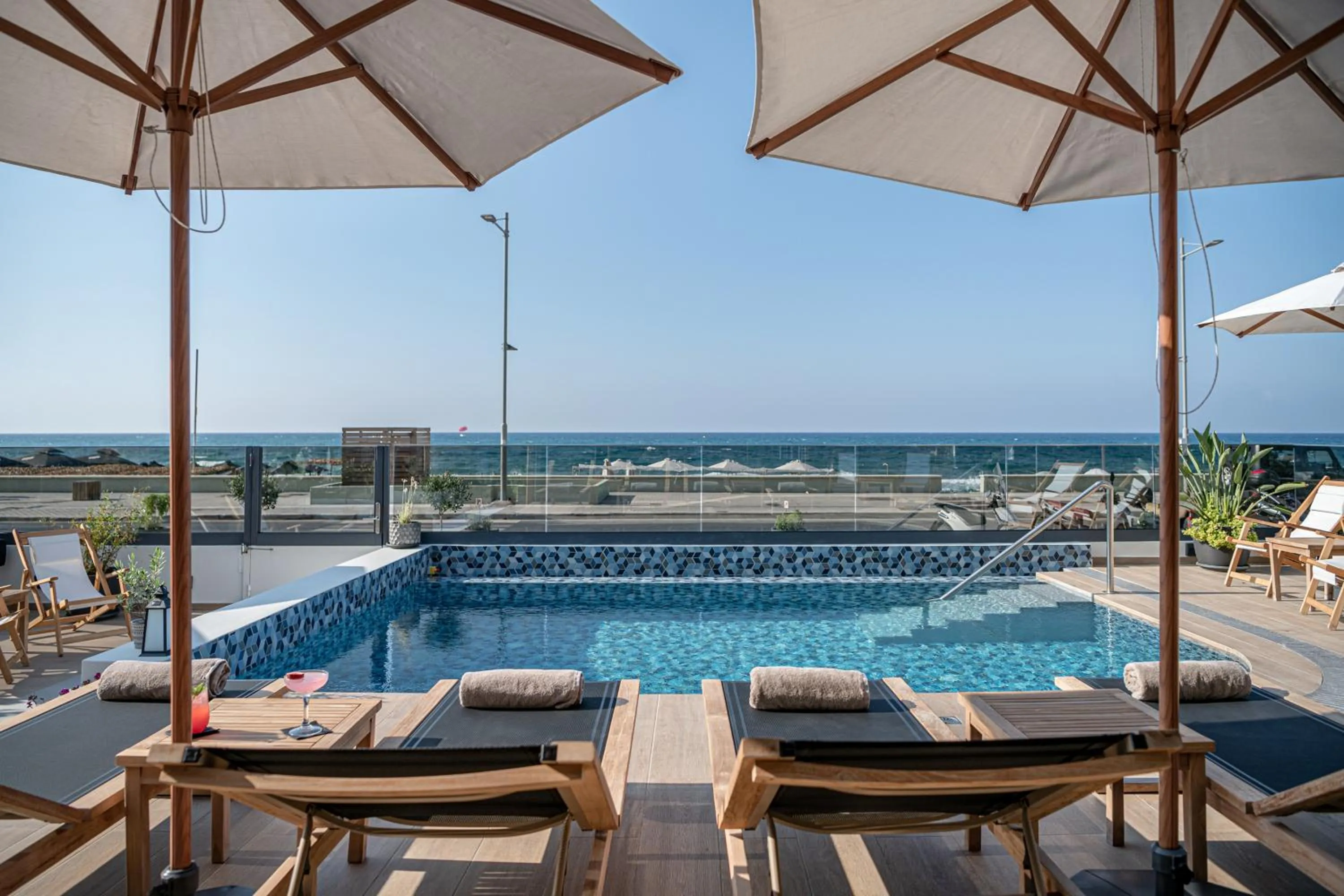 Pool view in Calla Luxury Seafront Suites