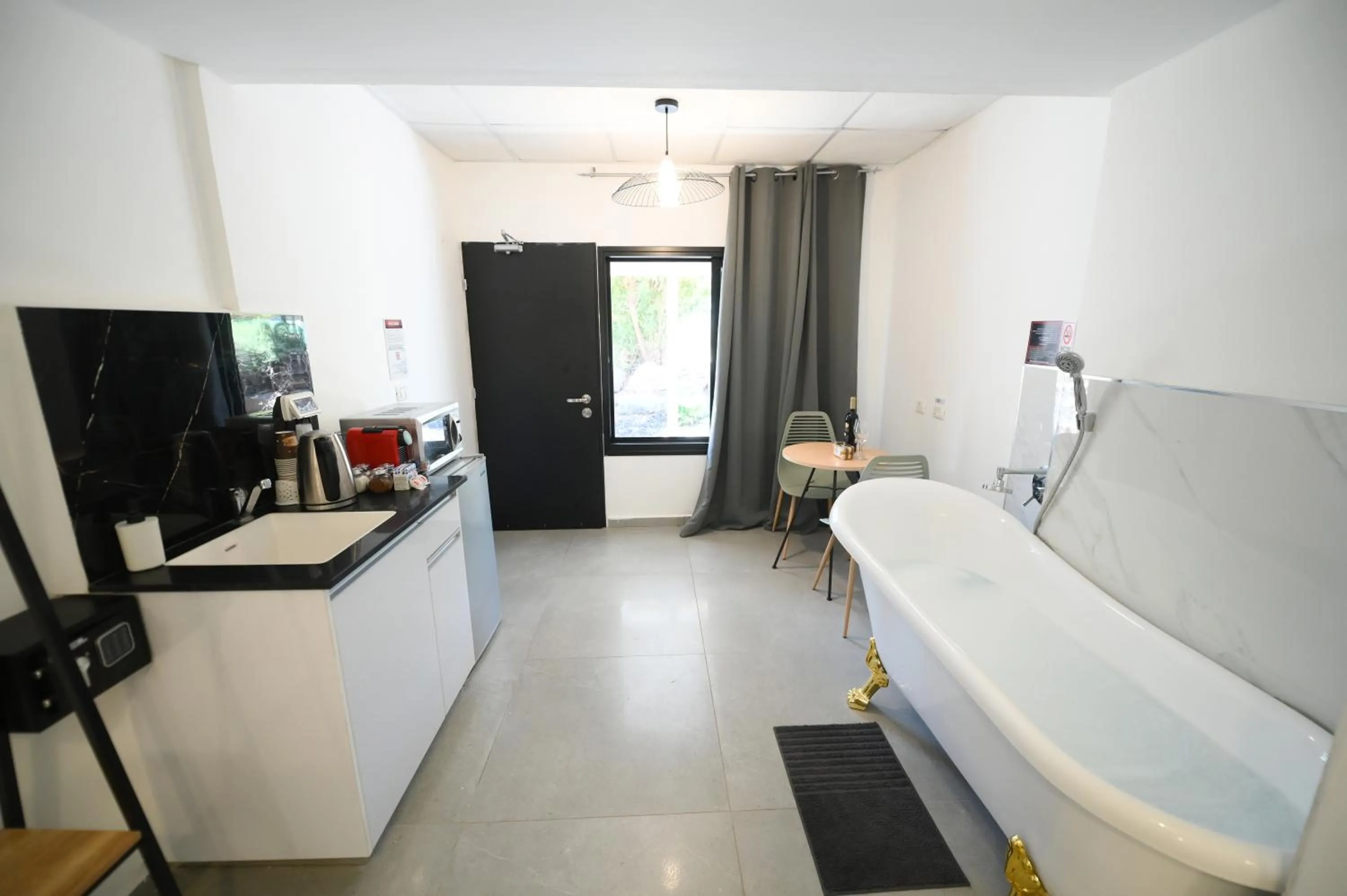 Kitchen or kitchenette, Bed in Suites in the Galilee