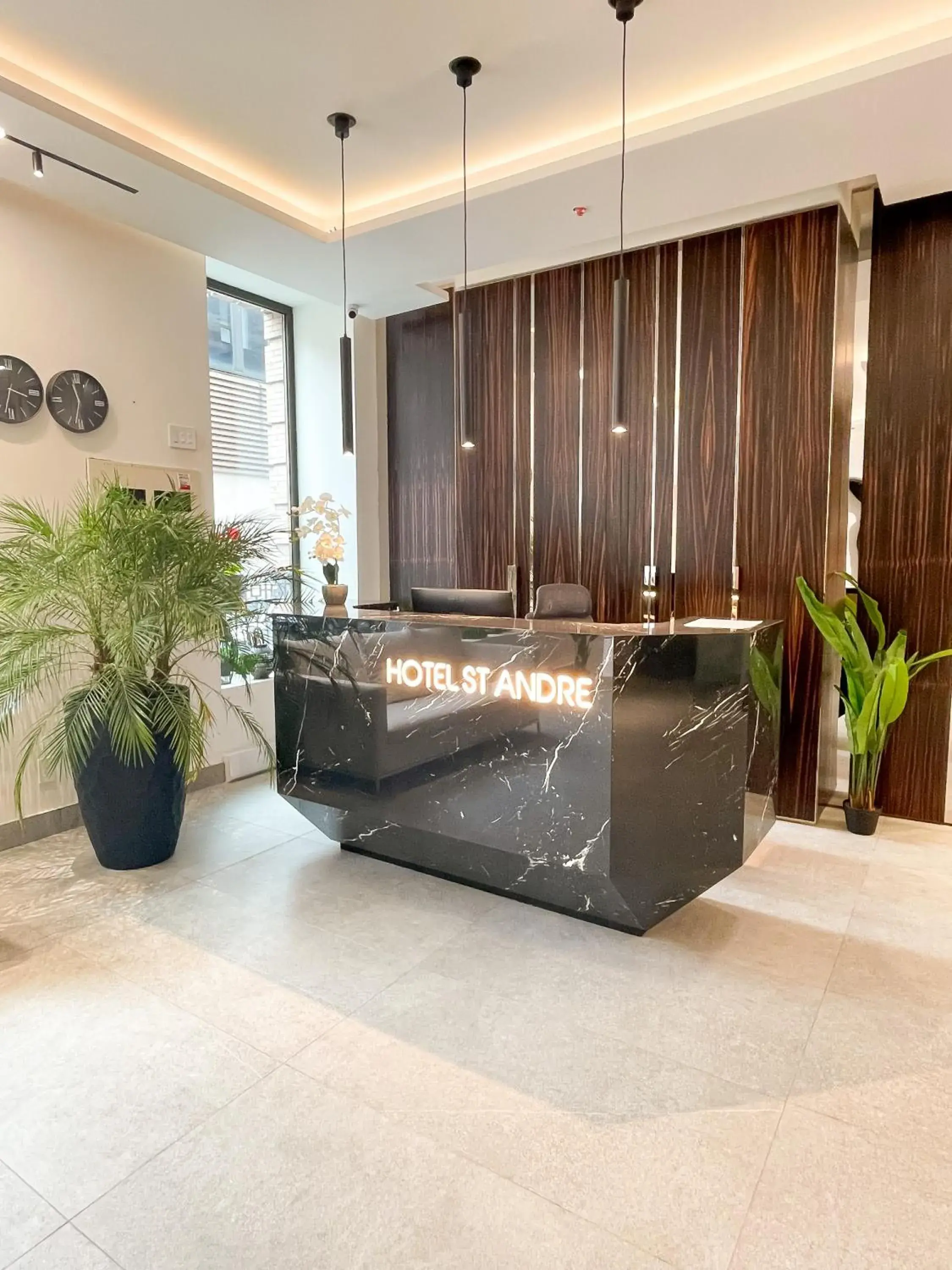 Lobby or reception in Hotel Saint-Andre Lobby or reception in Hotel Saint-Andre