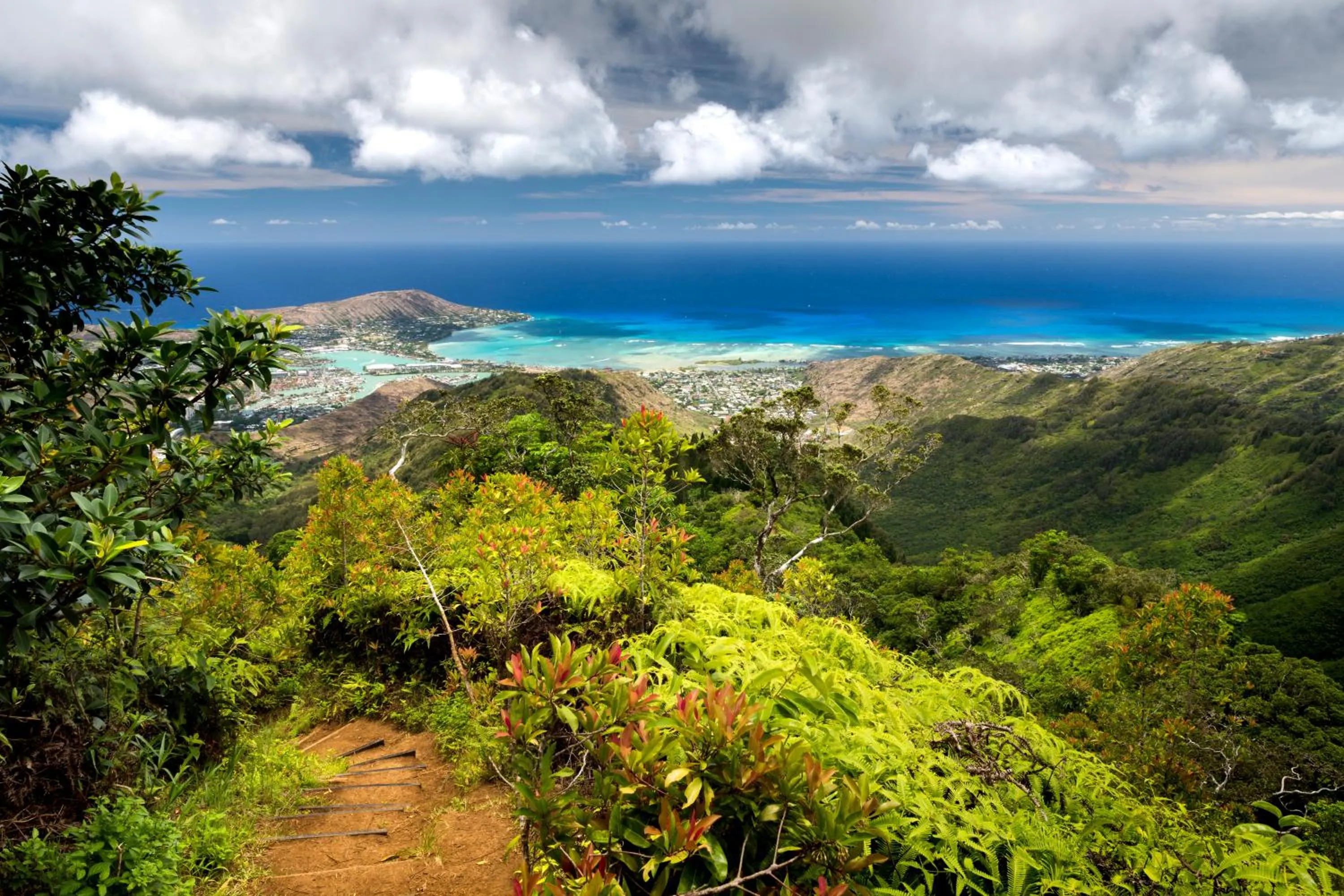 Natural landscape in Diamond Head View Close to Waikiki Beach with Parking