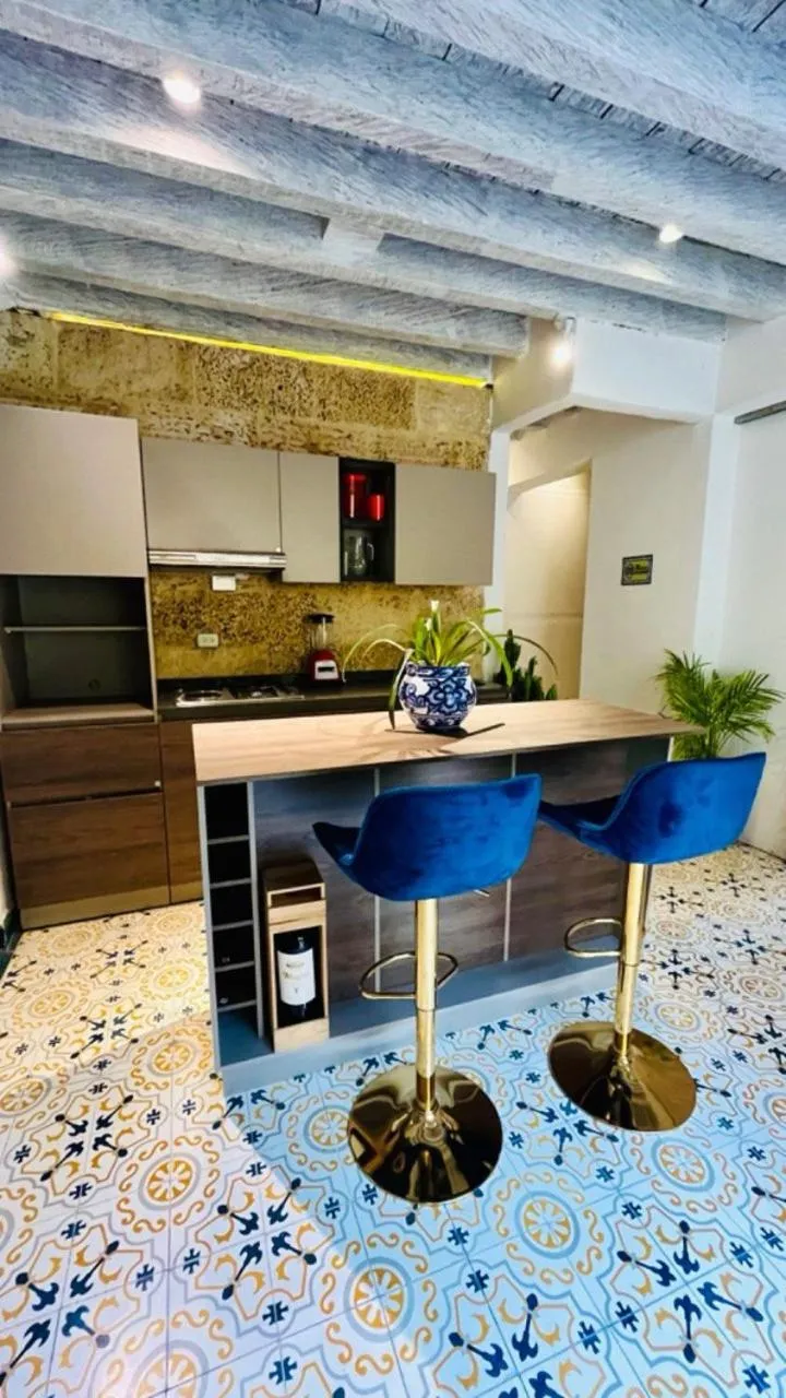 Kitchen or kitchenette in Hotel Boutique Callecitas de San Diego