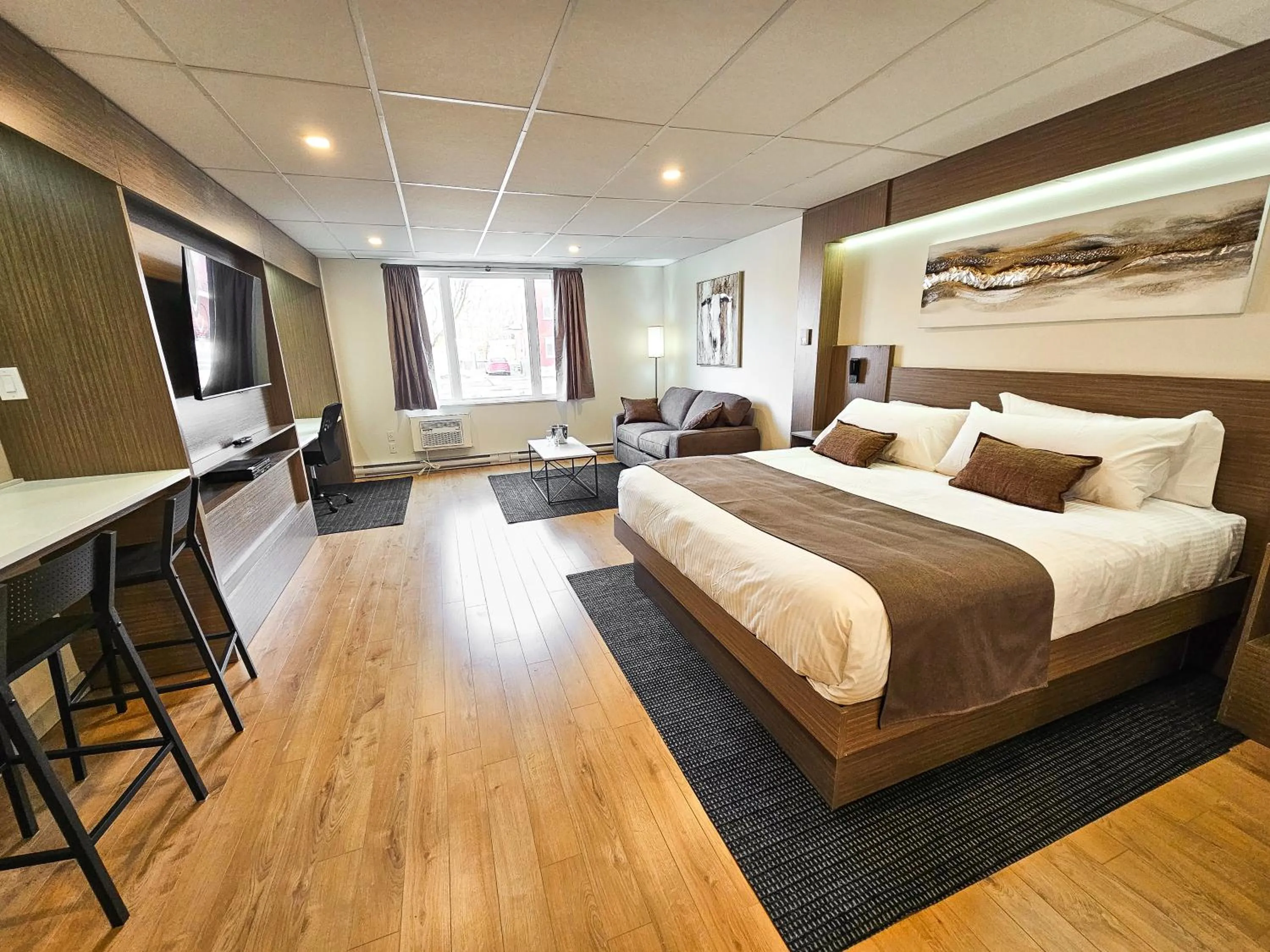 Bed in Hotel Le Voyageur