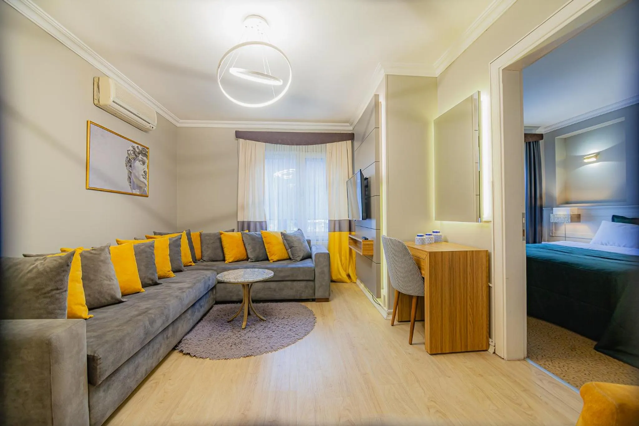 Living room, Bed in La Palace Exclusive Design