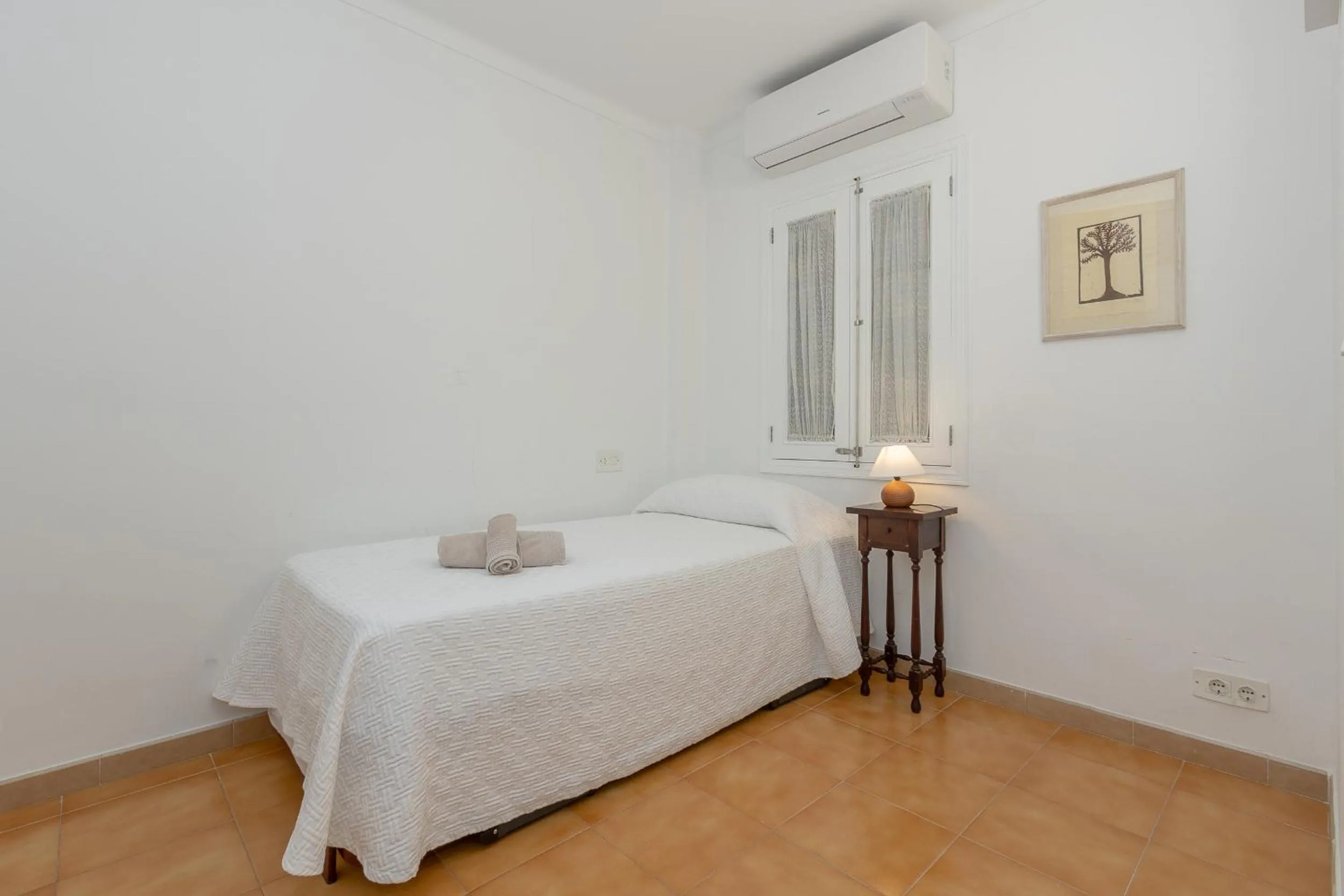 Bedroom, Bed in Apartment Almirall in Puerto Pollensa By homevillas360