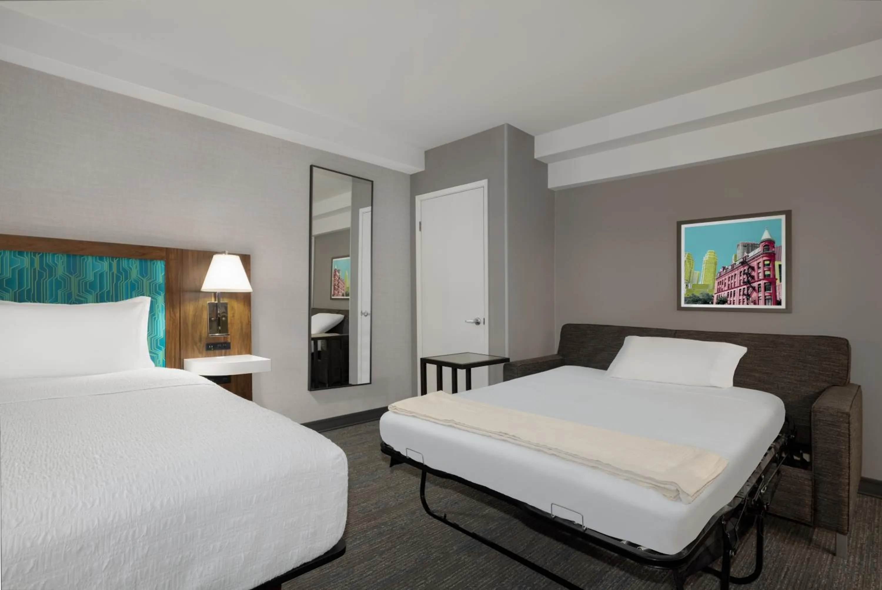 Bed in Hampton Inn & Suites by Hilton Toronto Downtown