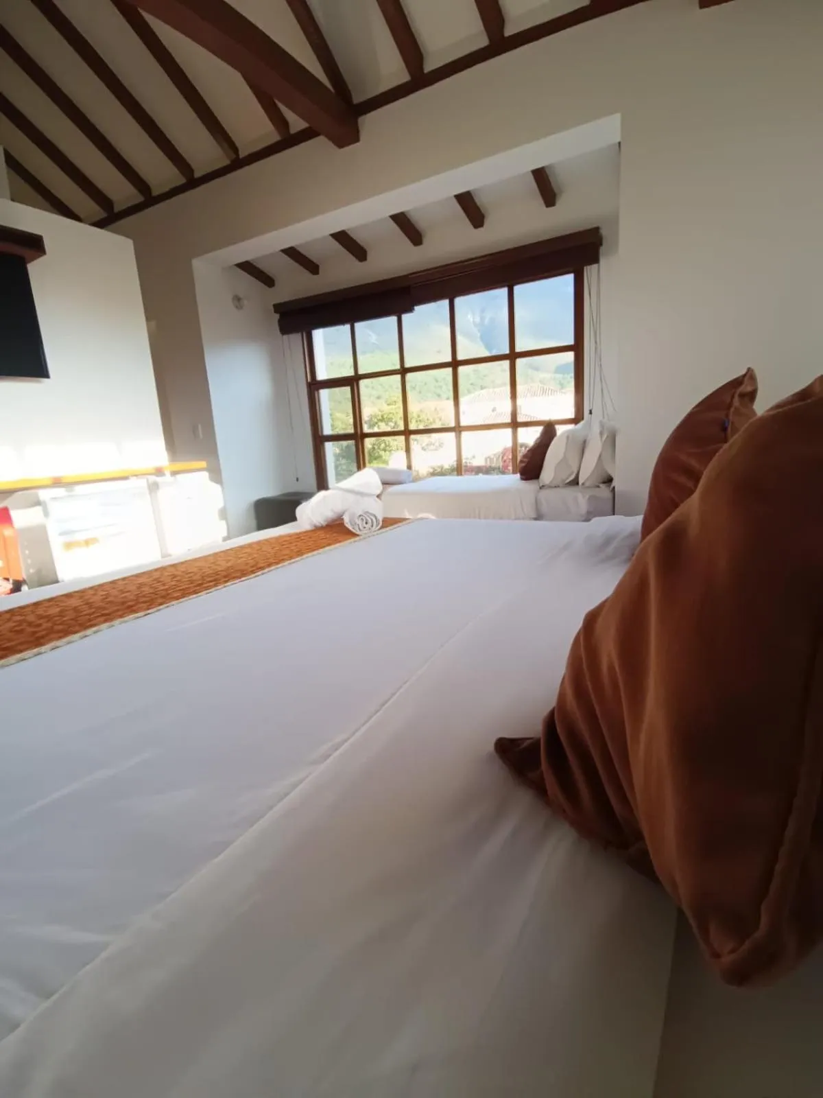 Bed in Hotel Santiago Diaz Piedrahita