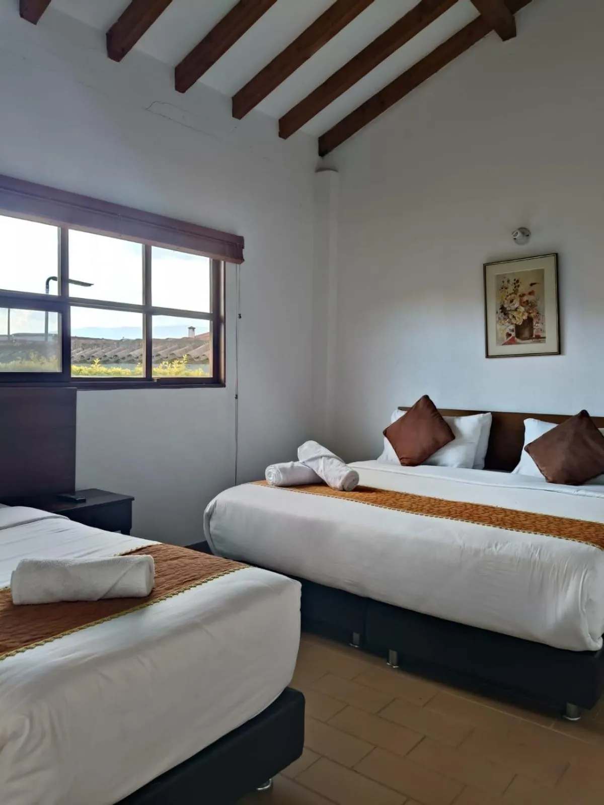 Bed in Hotel Santiago Diaz Piedrahita