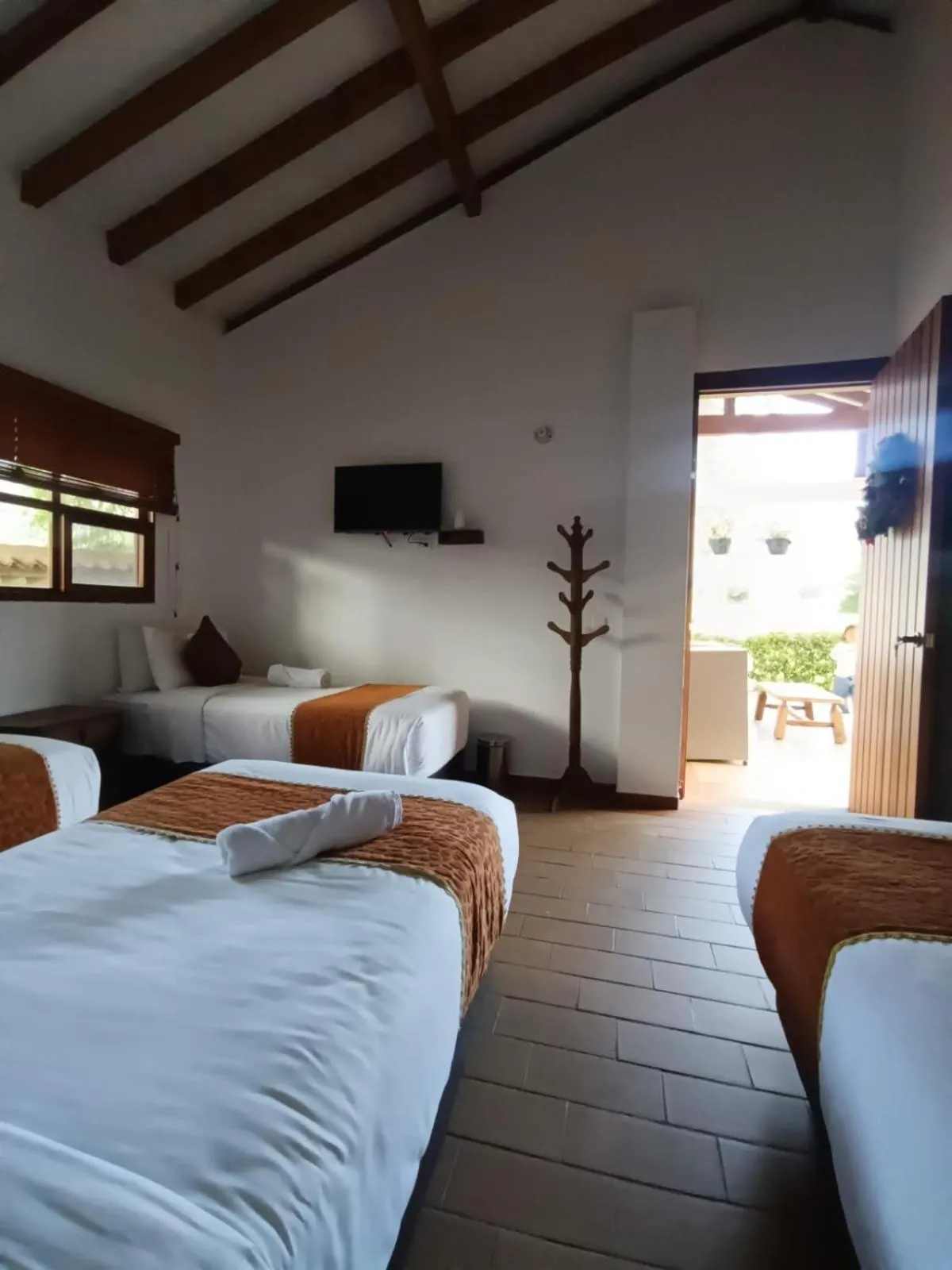 Bed in Hotel Santiago Diaz Piedrahita