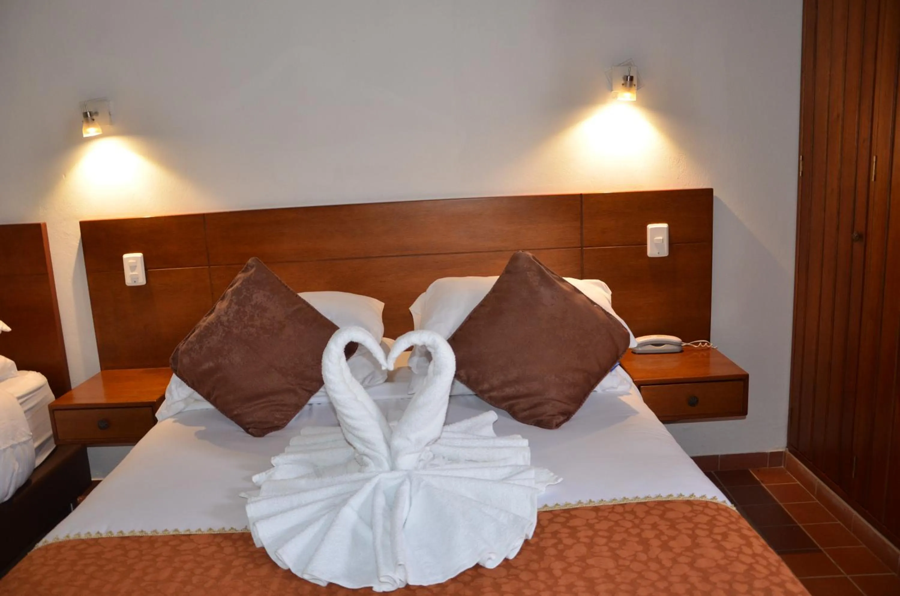 Bed in Hotel Santiago Diaz Piedrahita