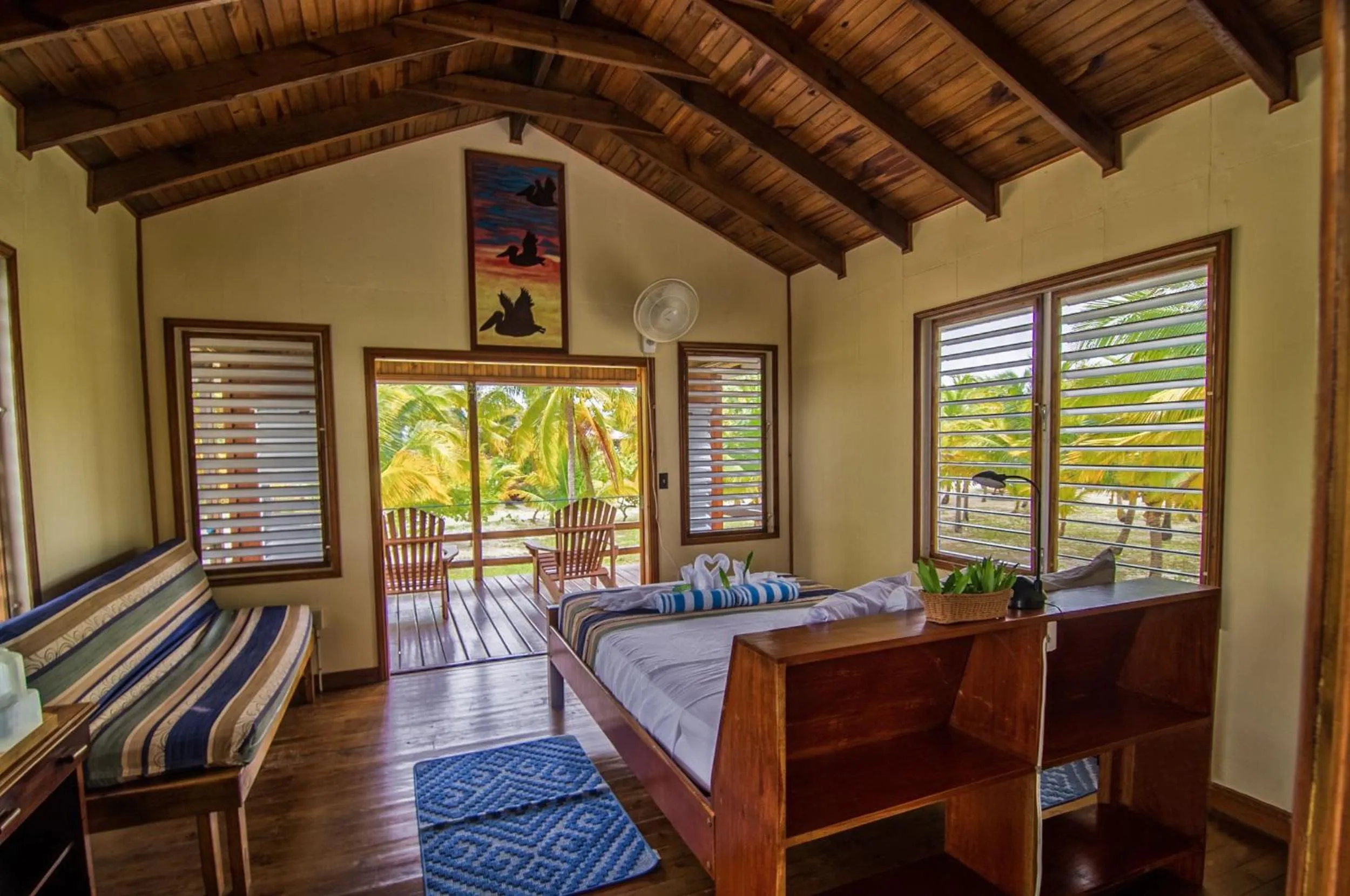 Bedroom in Pelican Beach Resort South Water Caye