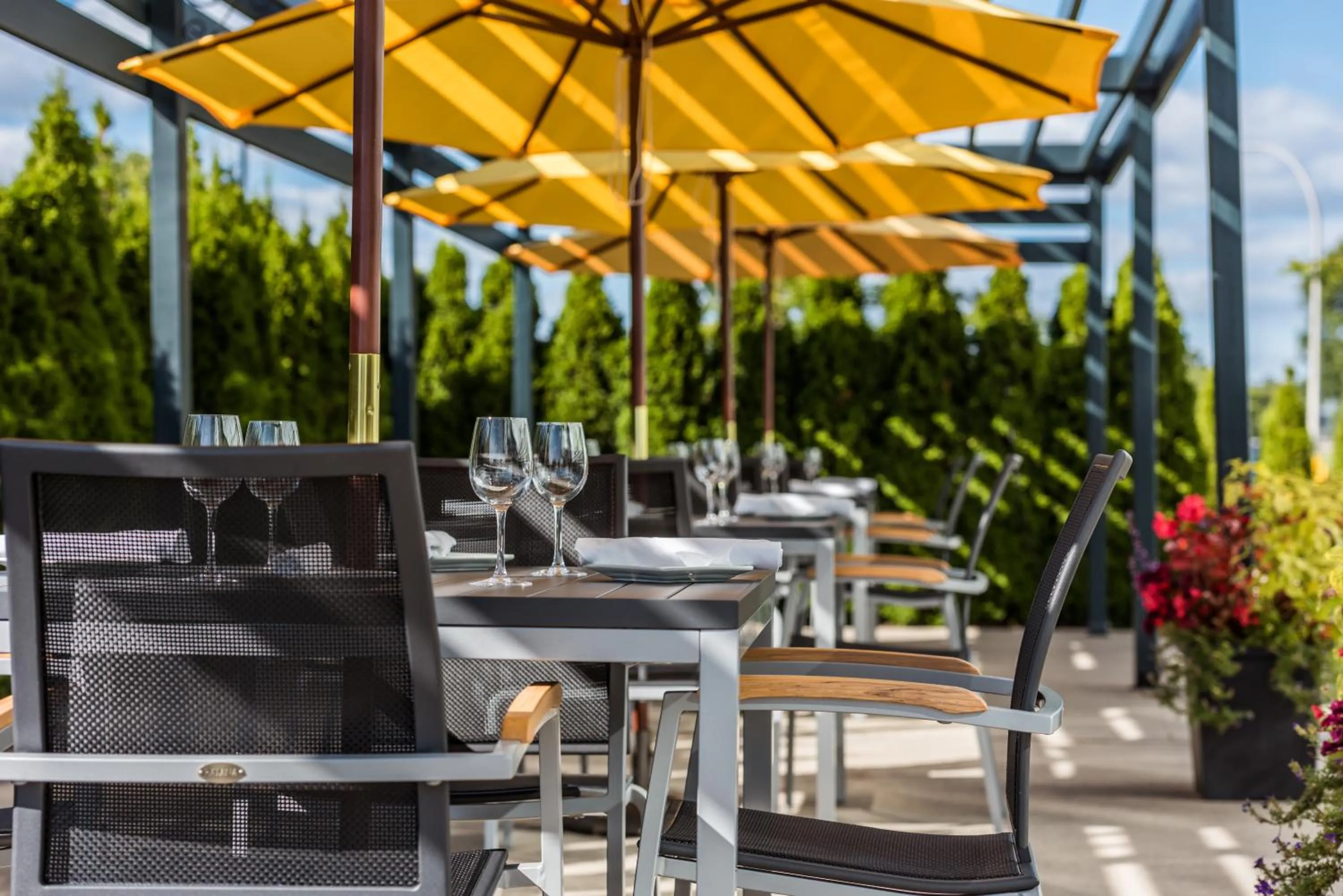 Patio in Novotel Montréal Aéroport