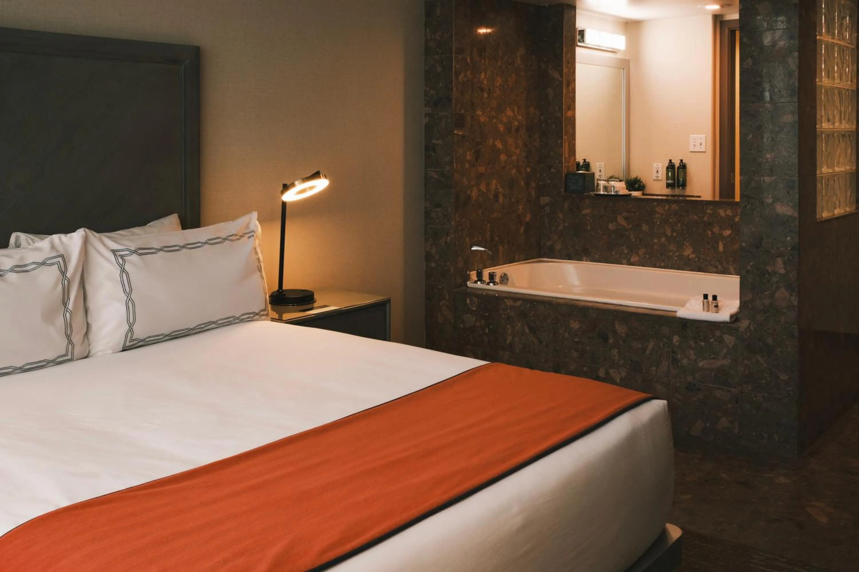 Bed in The Parker Hotel and Rooftop