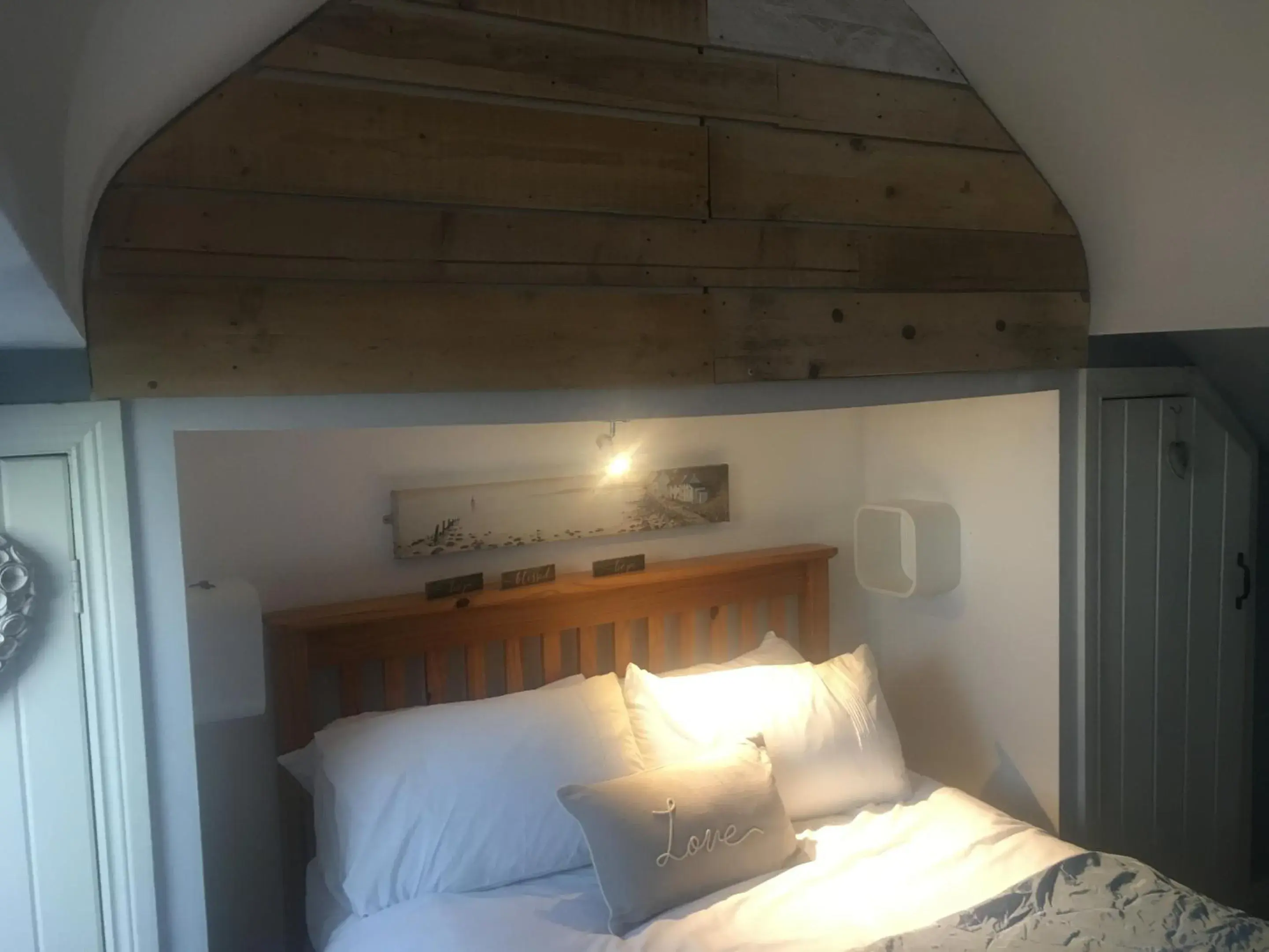 Bedroom, Bed in Driftwood Loft Bedroom, Bed in Driftwood Loft