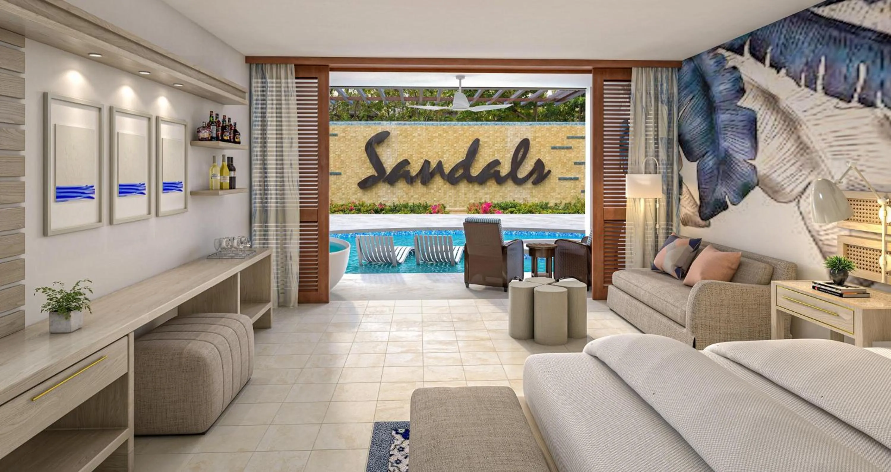Photo of the whole room in Sandals Royal Curacao All Inclusive Couples Only
