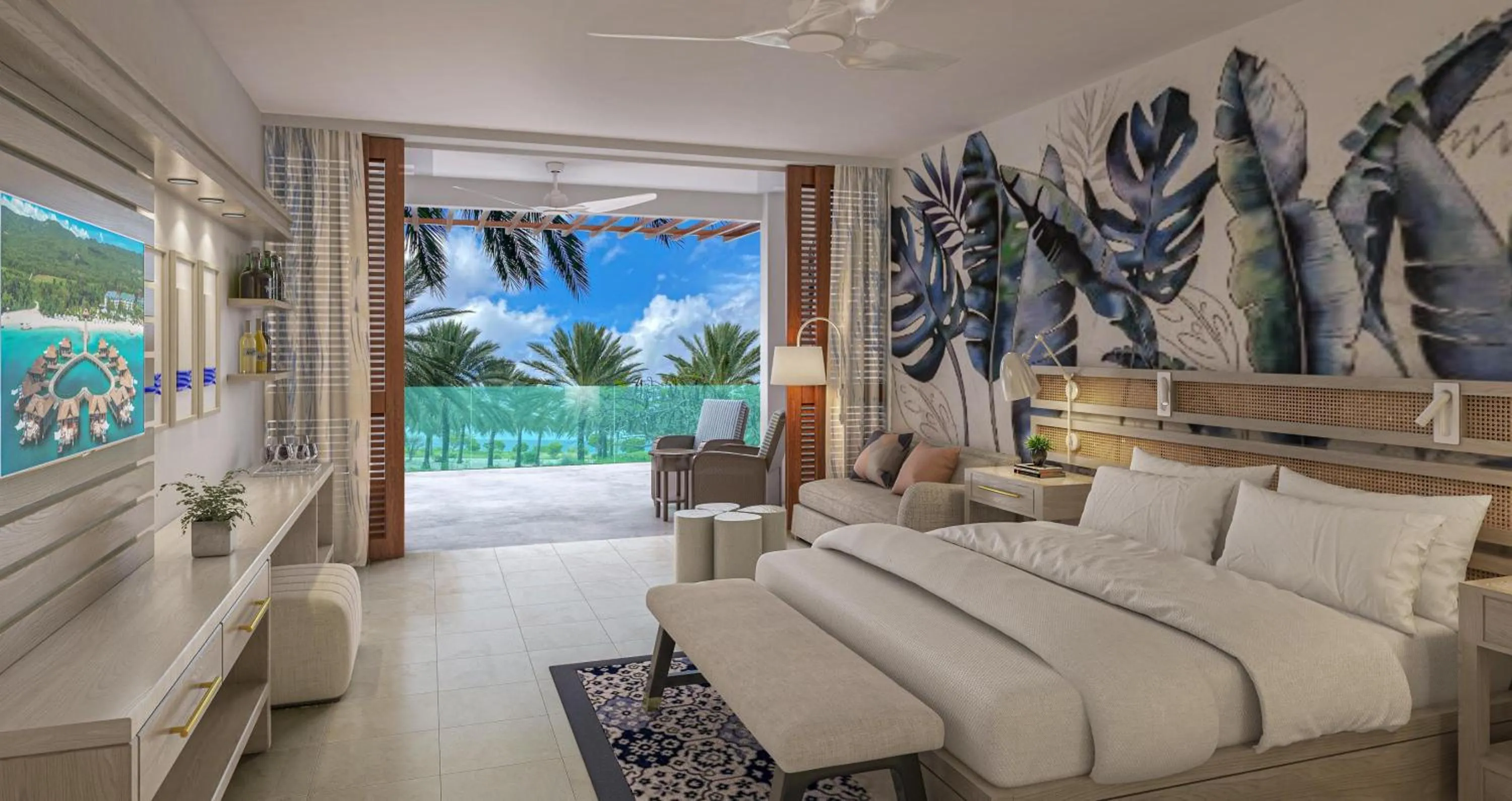 Photo of the whole room, Bed in Sandals Royal Curacao All Inclusive Couples Only