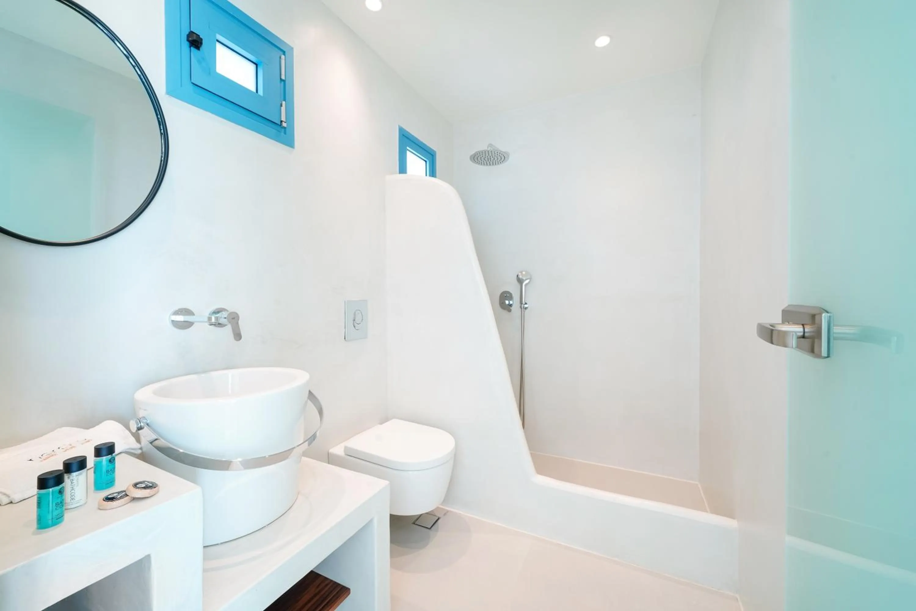 Shower in Narciso Thassos Luxury Suites